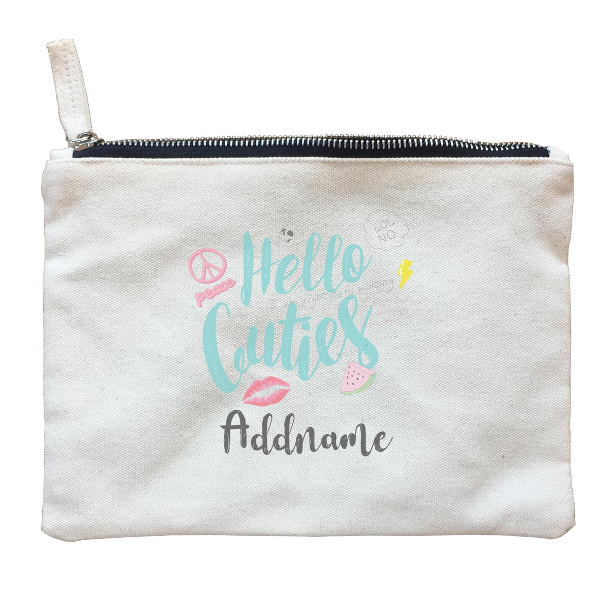 Girl Power Quotes Hello Cuties Cute Elements With Addnames Zipper Pouch