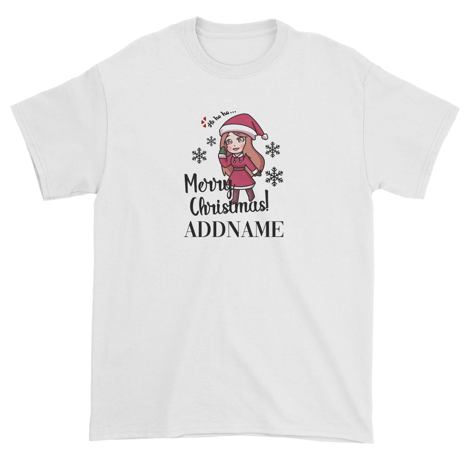 Xmas Christmas Chibi Family Santa Momma Wishes Merry Christmas Unisex T-Shirt
