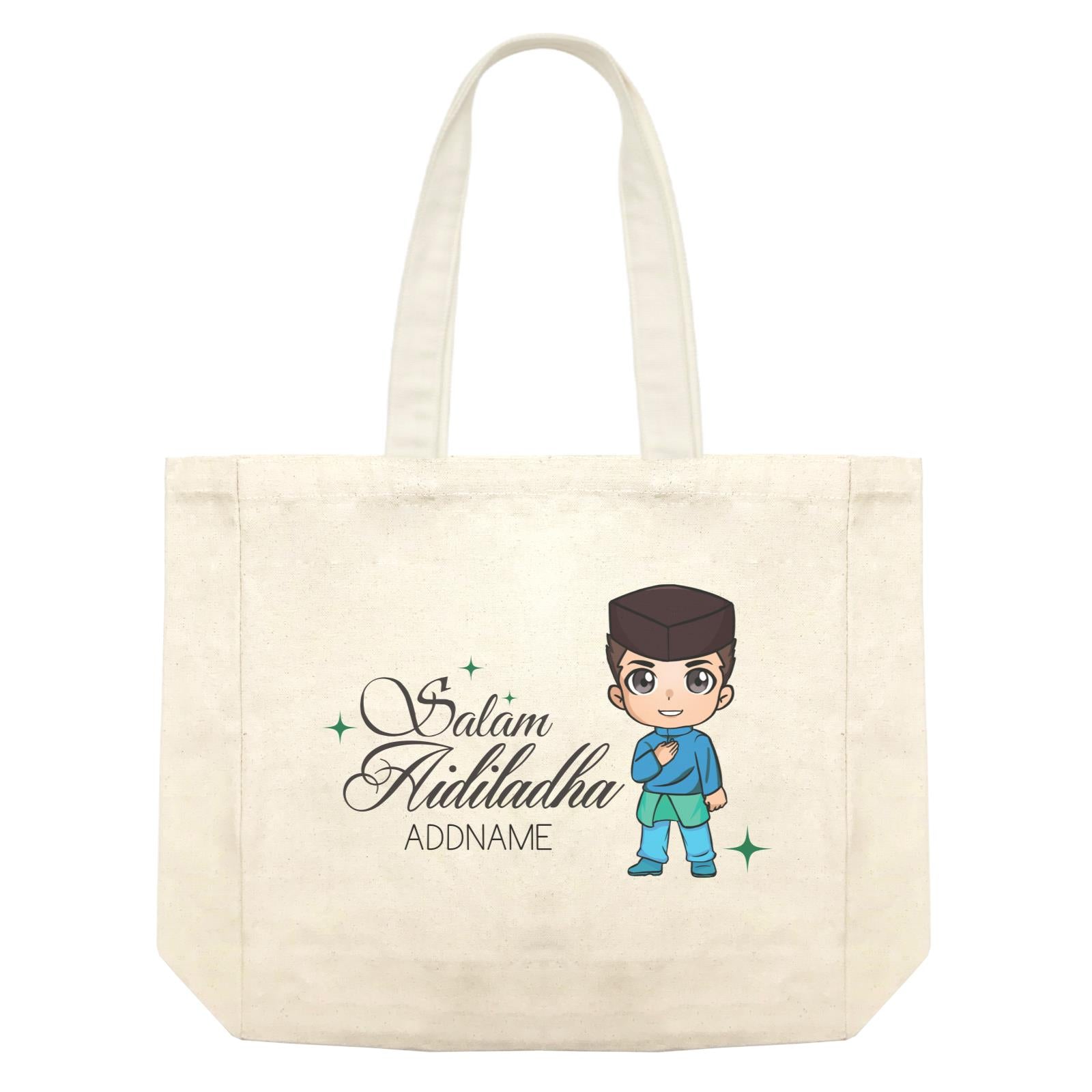 Raya Chibi Wishes Man Addname Wishes Salam Aidiladha Addname Shopping Bag