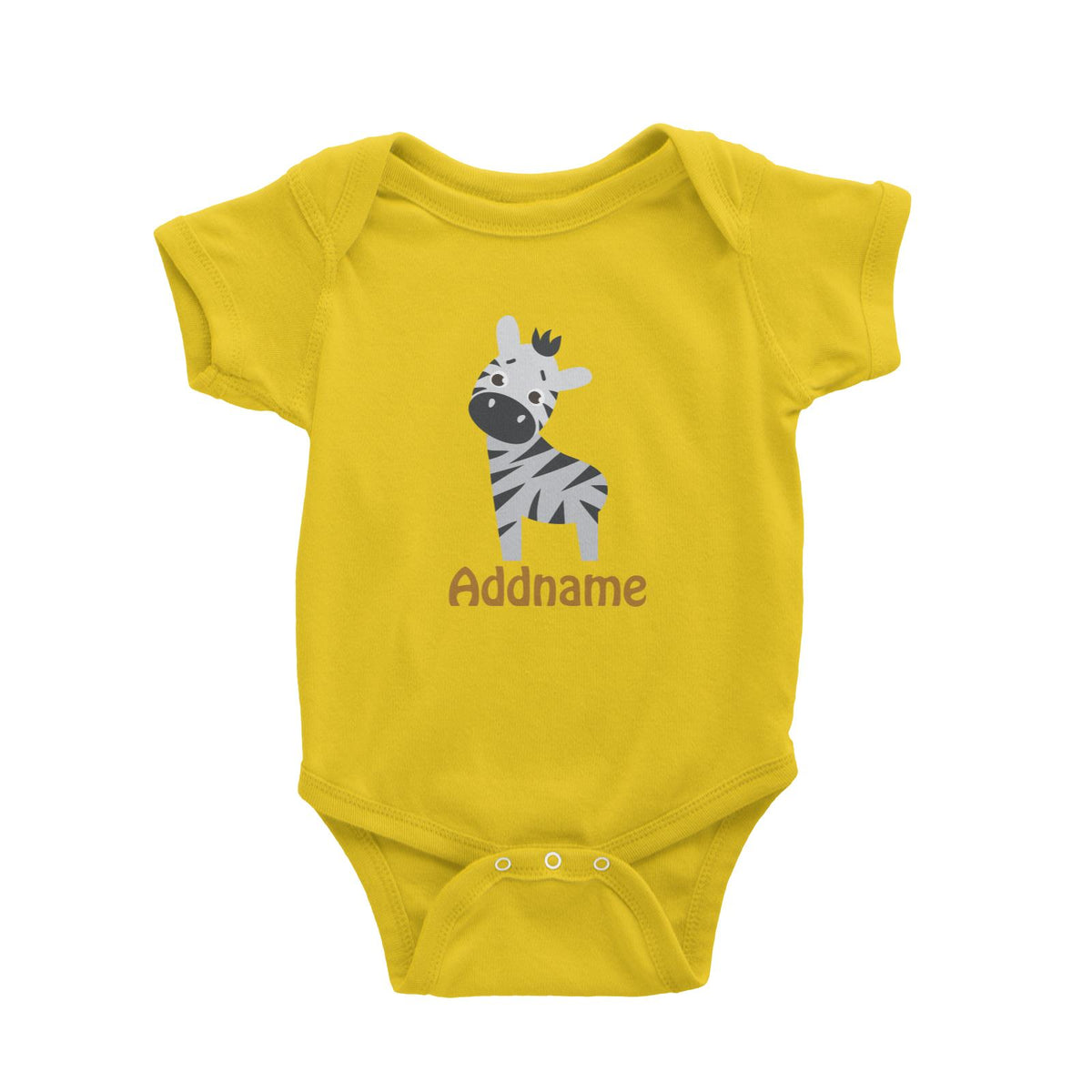 Animal Safari Jungle Zebra Addname Baby Romper