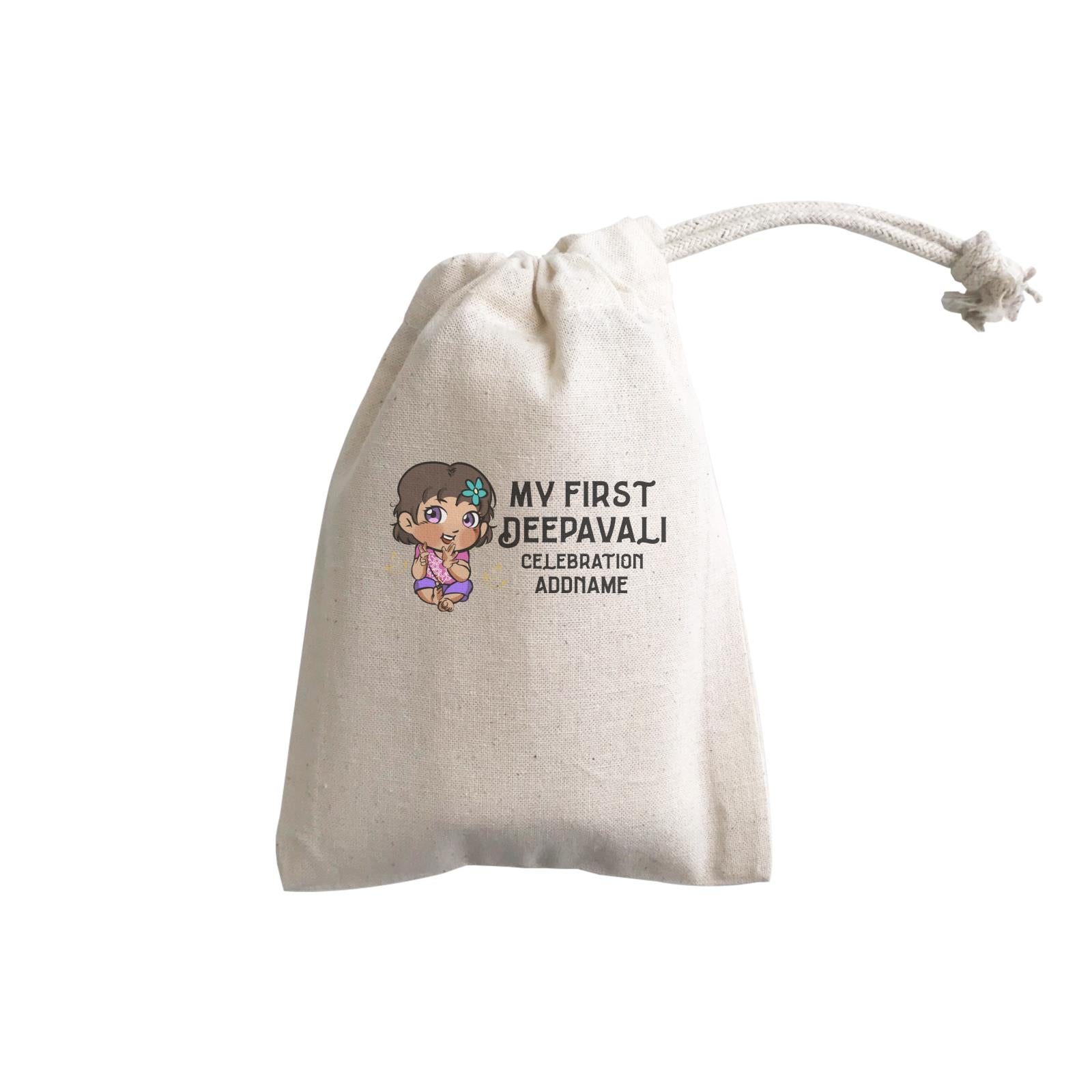 Deepavali Chibi Baby Girl First Deepavali Addname GP Gift Pouch