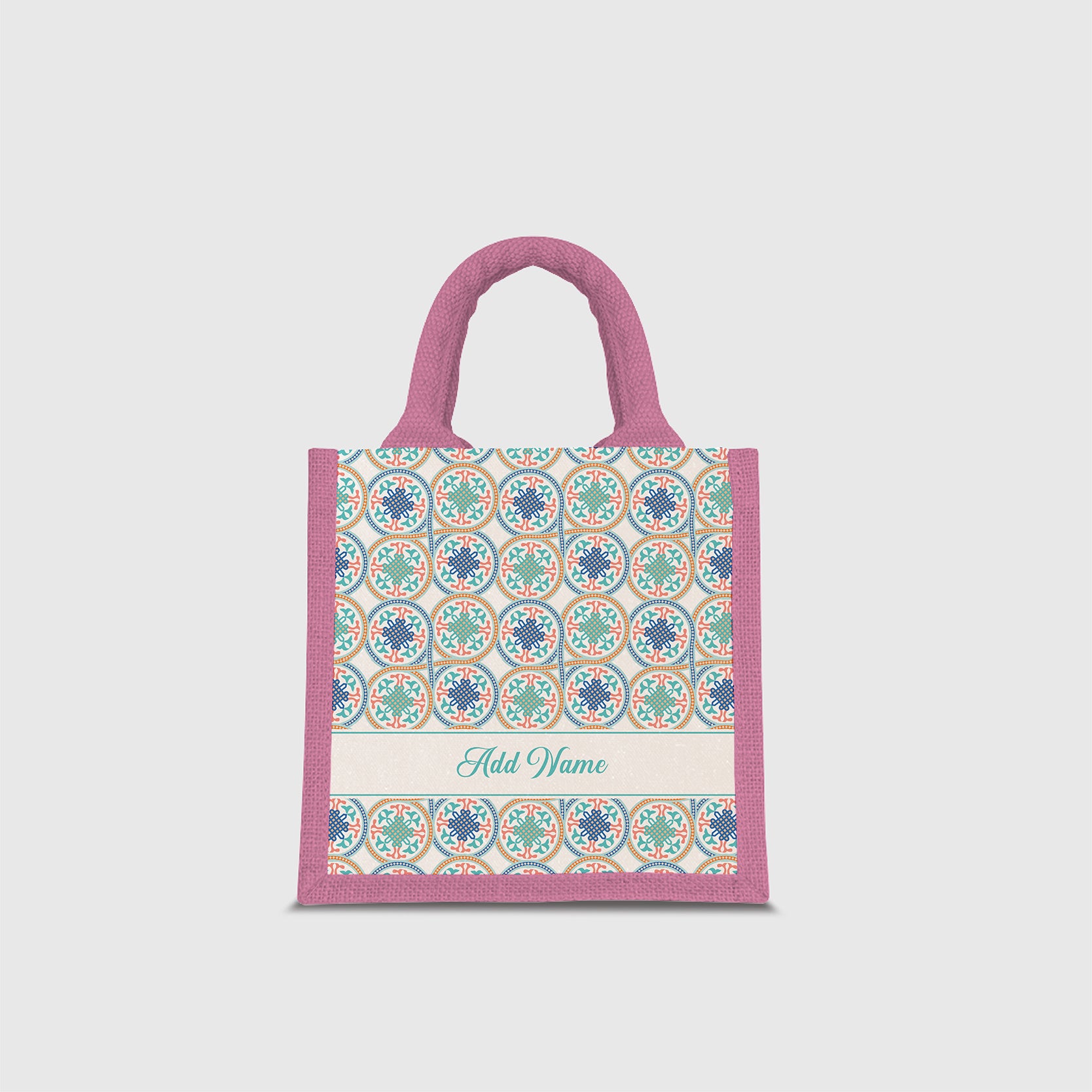 Moroccan Series Half Lining Lunch Bag  - Chahid Light Pink
