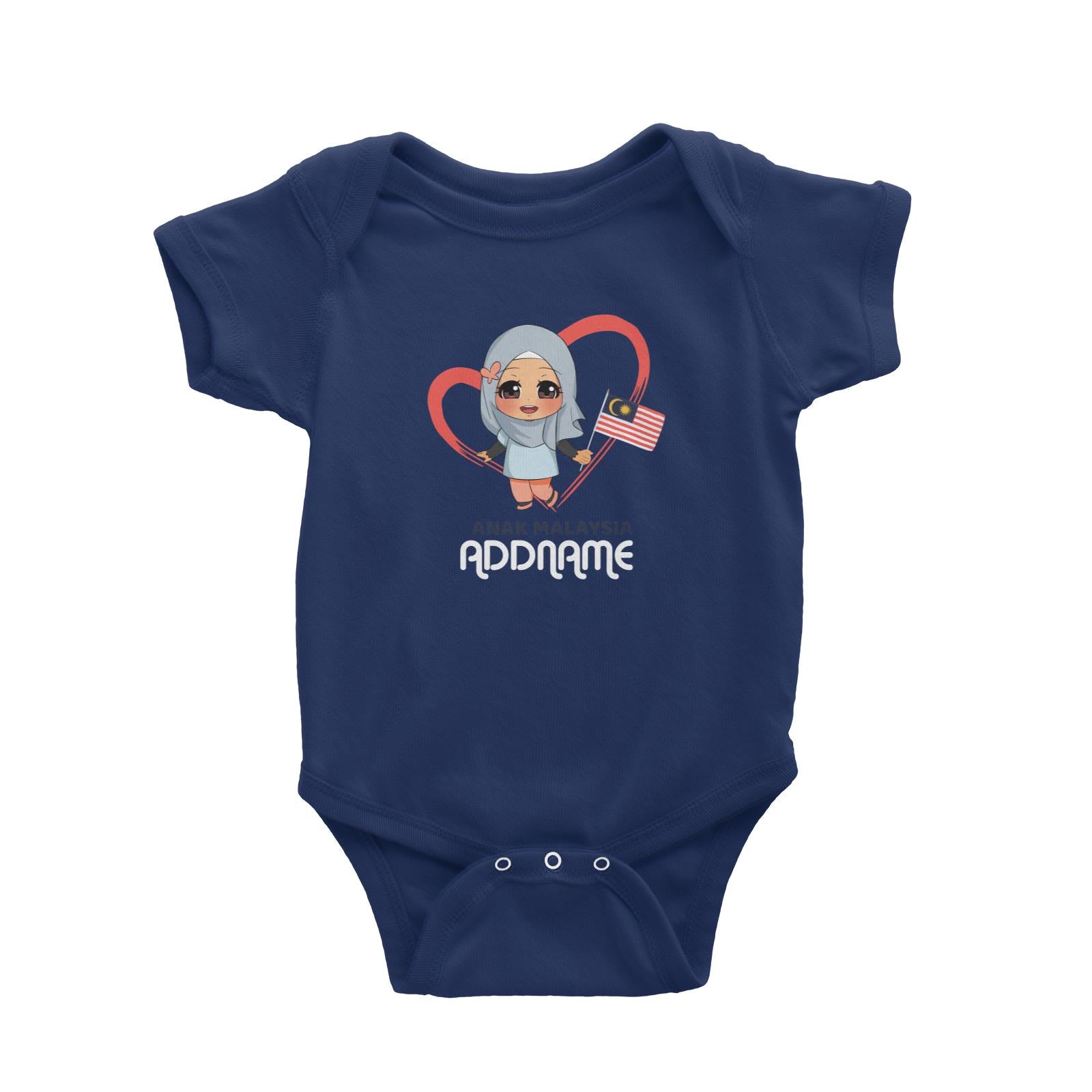 Merdeka Series Anak Malaysia Love Malay Girl Addname Baby Romper