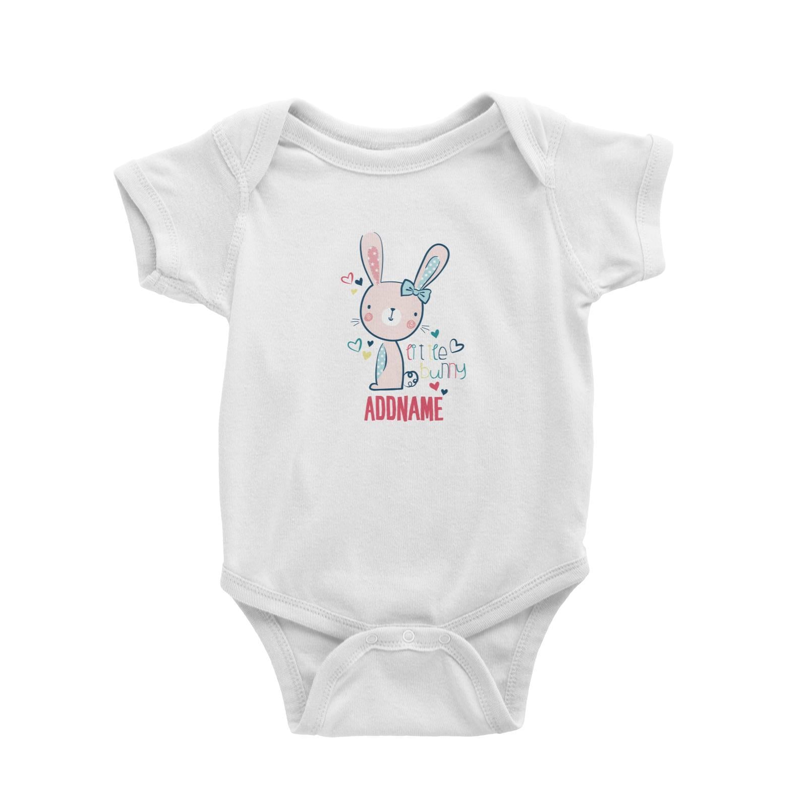 Cool Vibrant Series Cute Little Bunny Addname Baby Romper