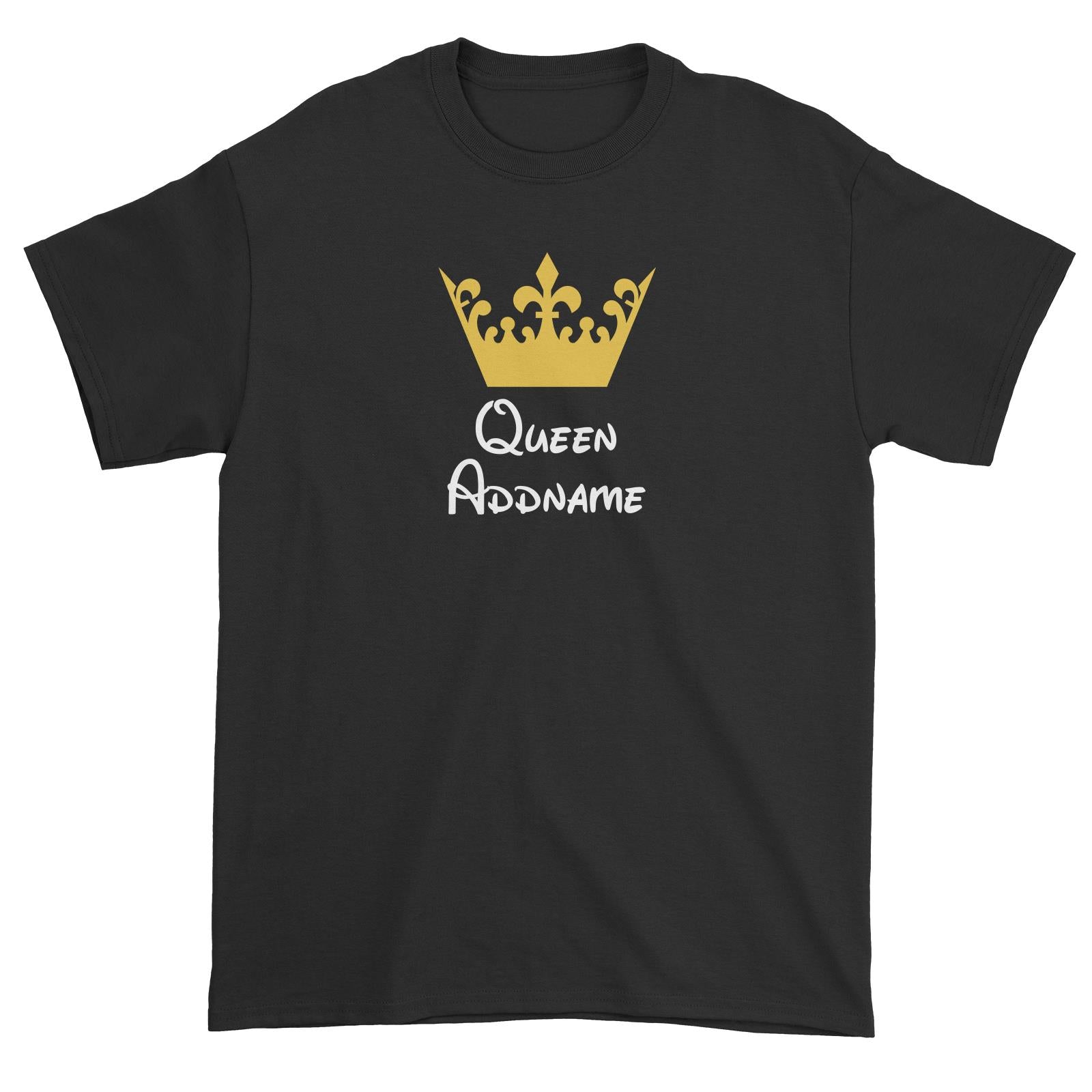 Royal Queen with Tiara Addname Unisex T-Shirt