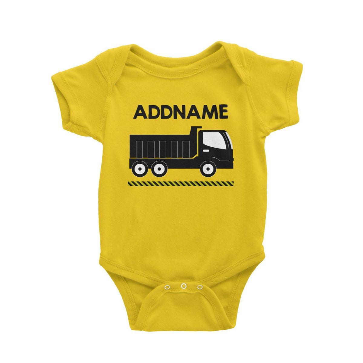 Construction Birthday Theme Truck 2 Addname Baby Romper