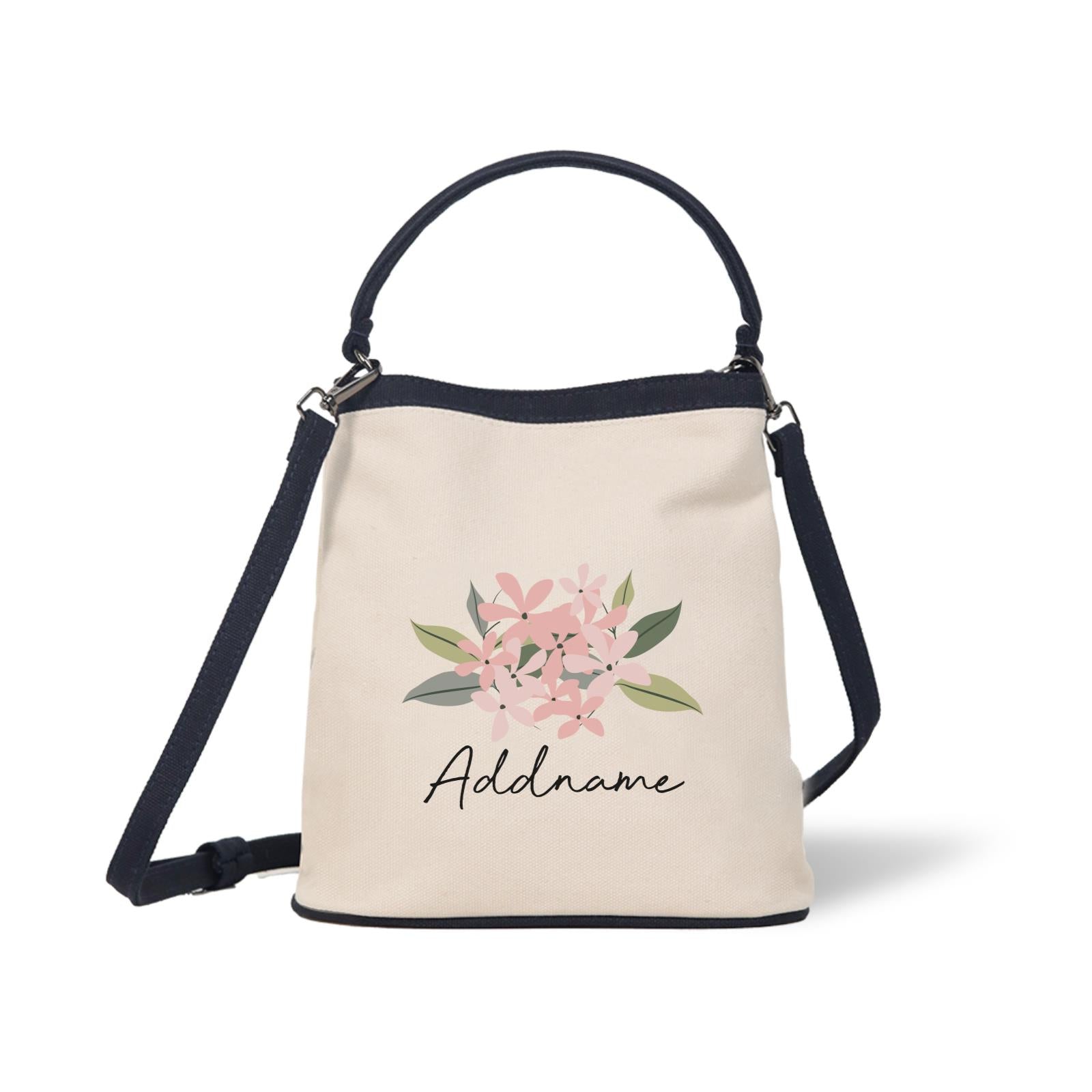 Pink Flower Addname - Sofia Bag