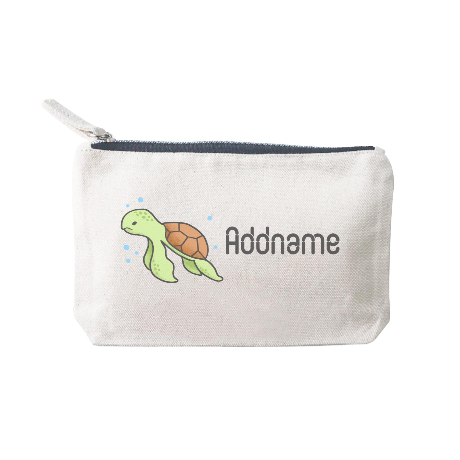 Cute Hand Drawn Style Turtle Addname SP Stationery Pouch 2
