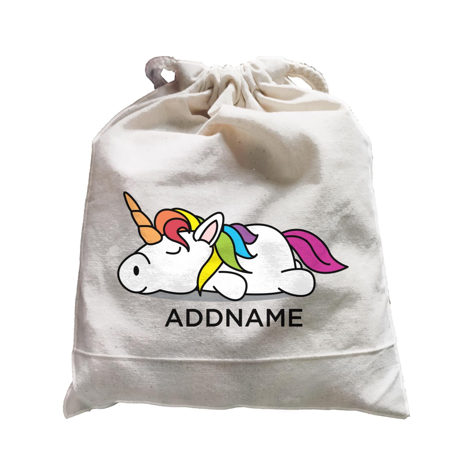 Lazy Colourful Unicorn Addname Satchel
