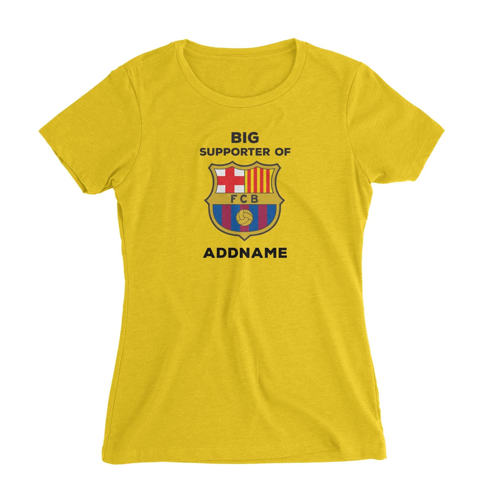 FC Barcelona Big Supporter Personalizable with Name Women's Slim Fit T-Shirt