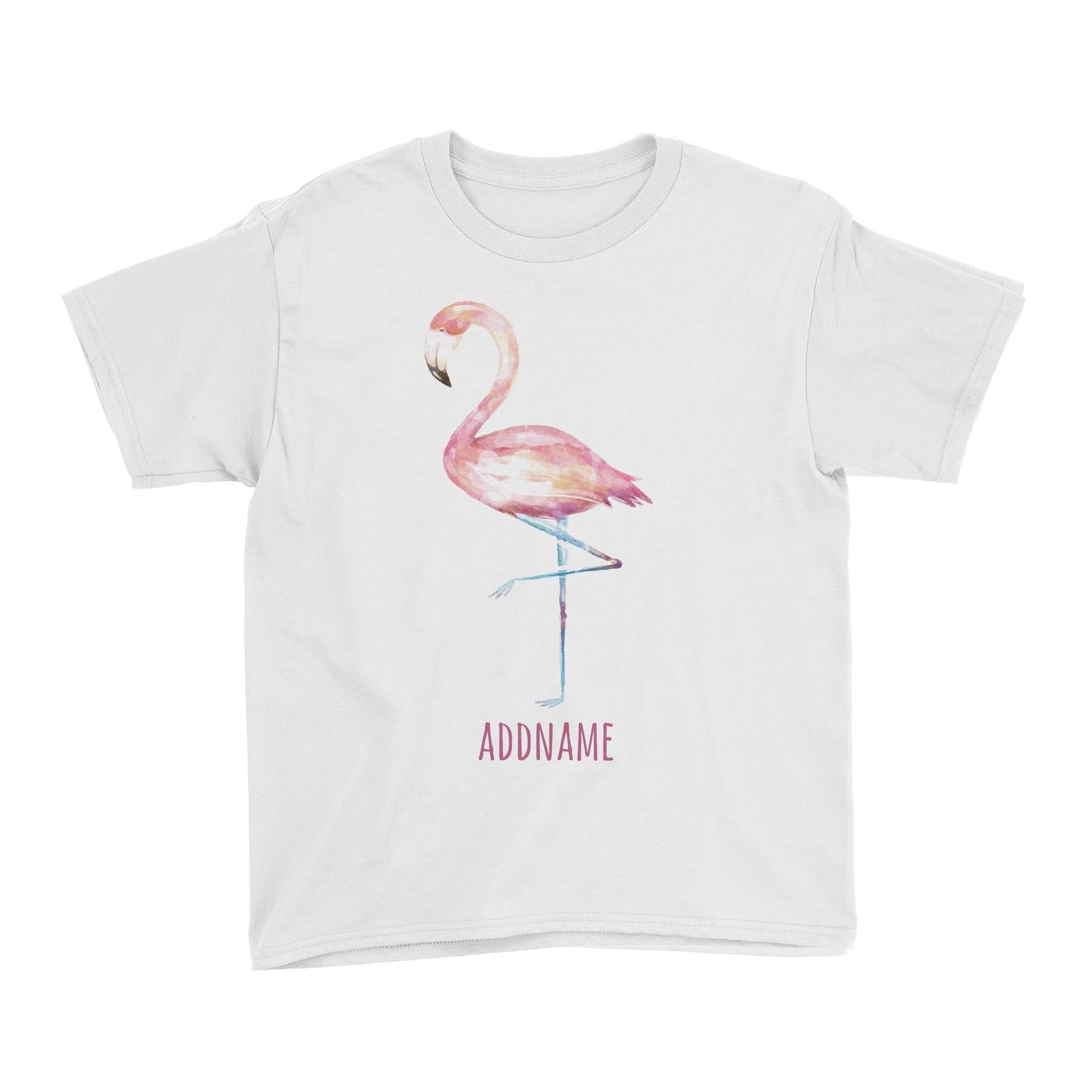 Pink Flamingo White Kid's T-Shirt