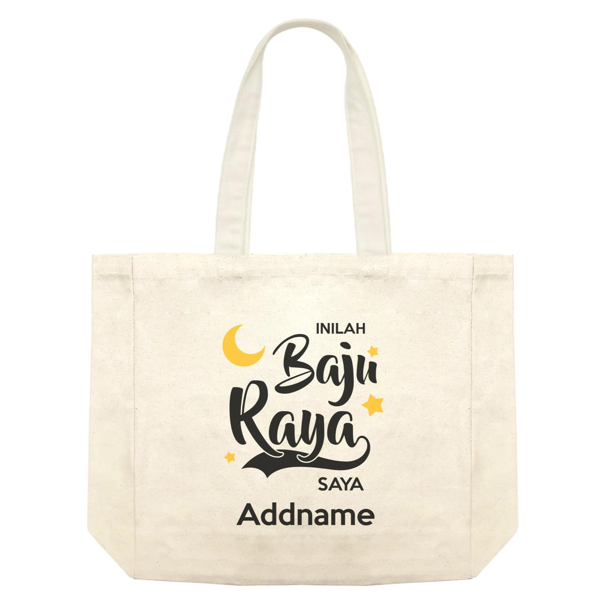 Raya Typography Inilah baju Raya Saya Addname Accessories Shopping Bag