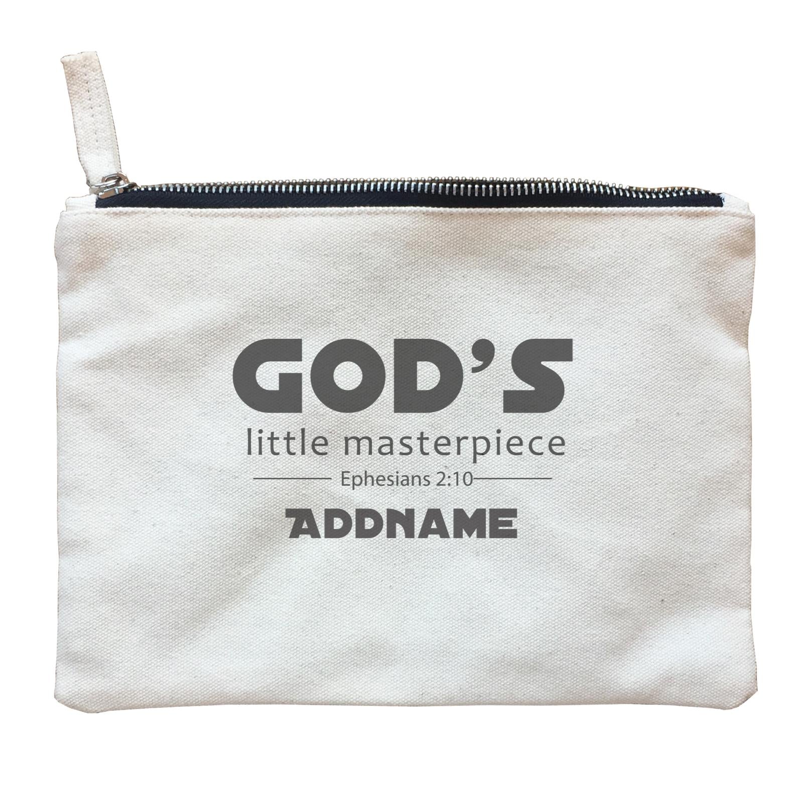 Christian Baby God's Little Masterpiece Ephesians 210 Addname Accessories Zipper Pouch
