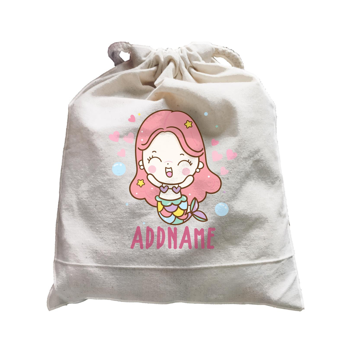 Unicorn And Princess Series Cute Happy Mermaid Girl Addname Satchel