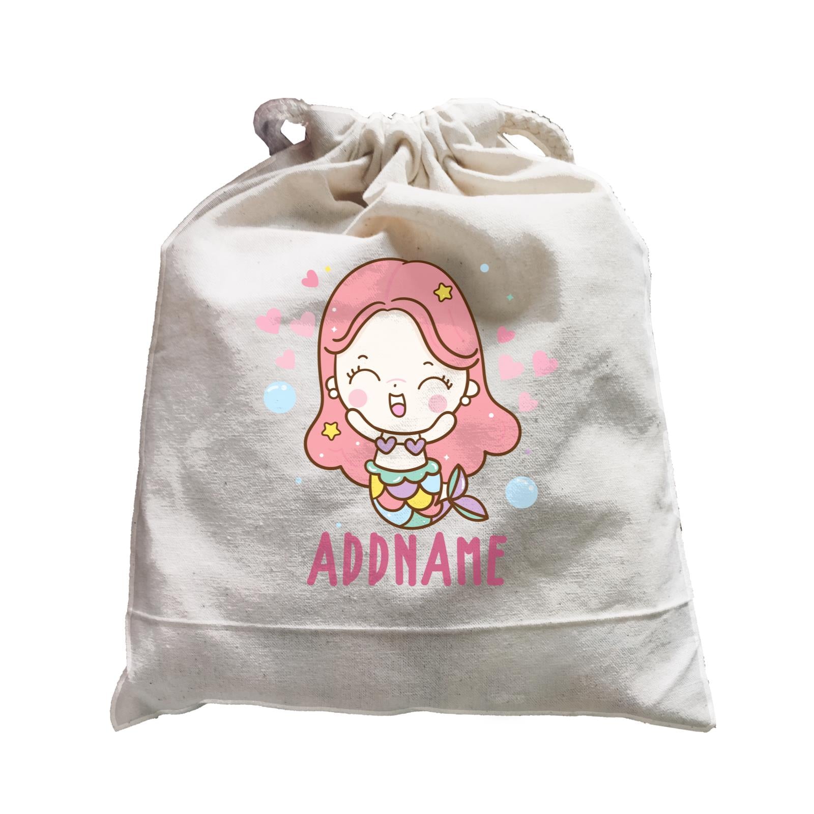 Unicorn And Princess Series Cute Happy Mermaid Girl Addname Satchel