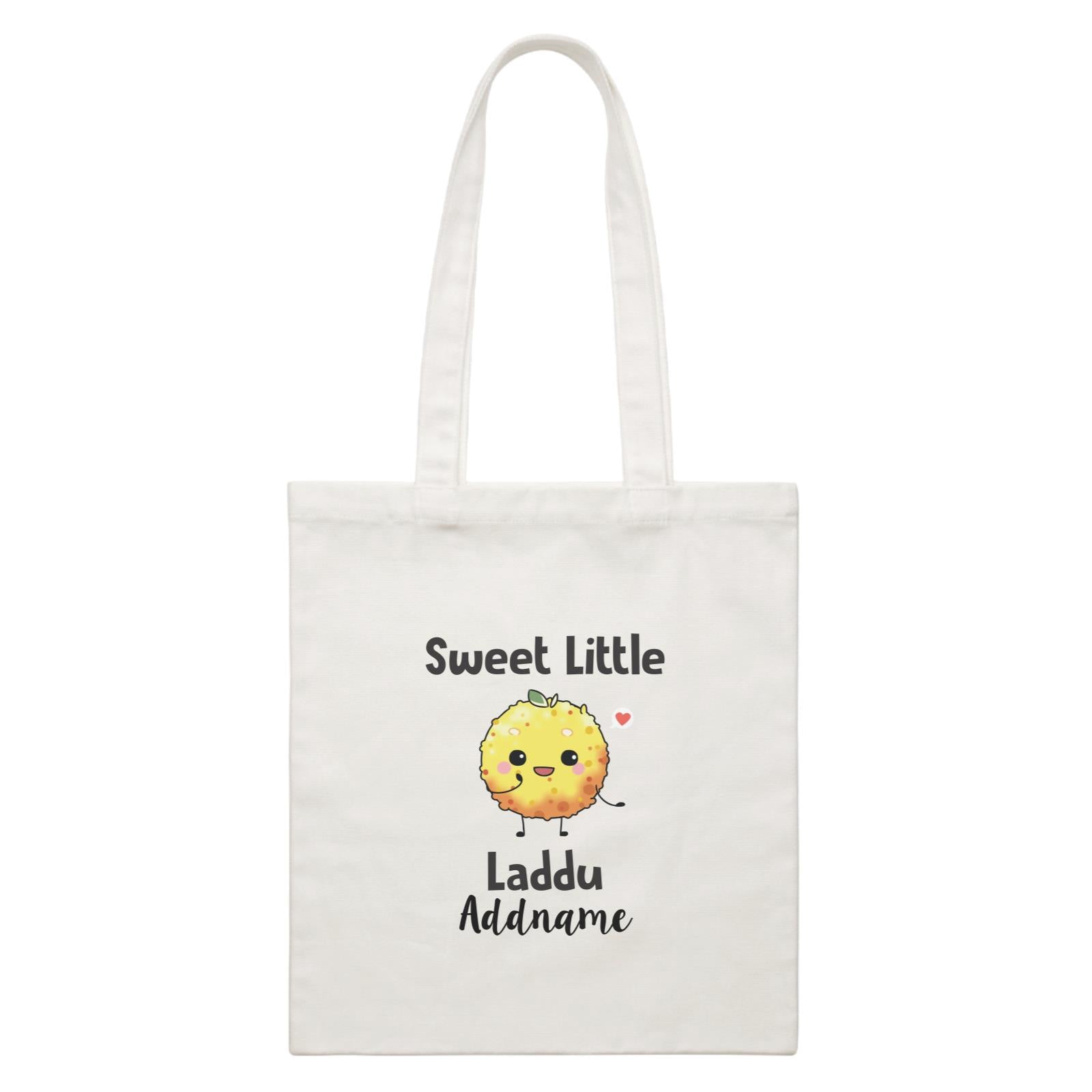 Deepavali Cute Sweet Little Laddu Addname White Canvas Bag