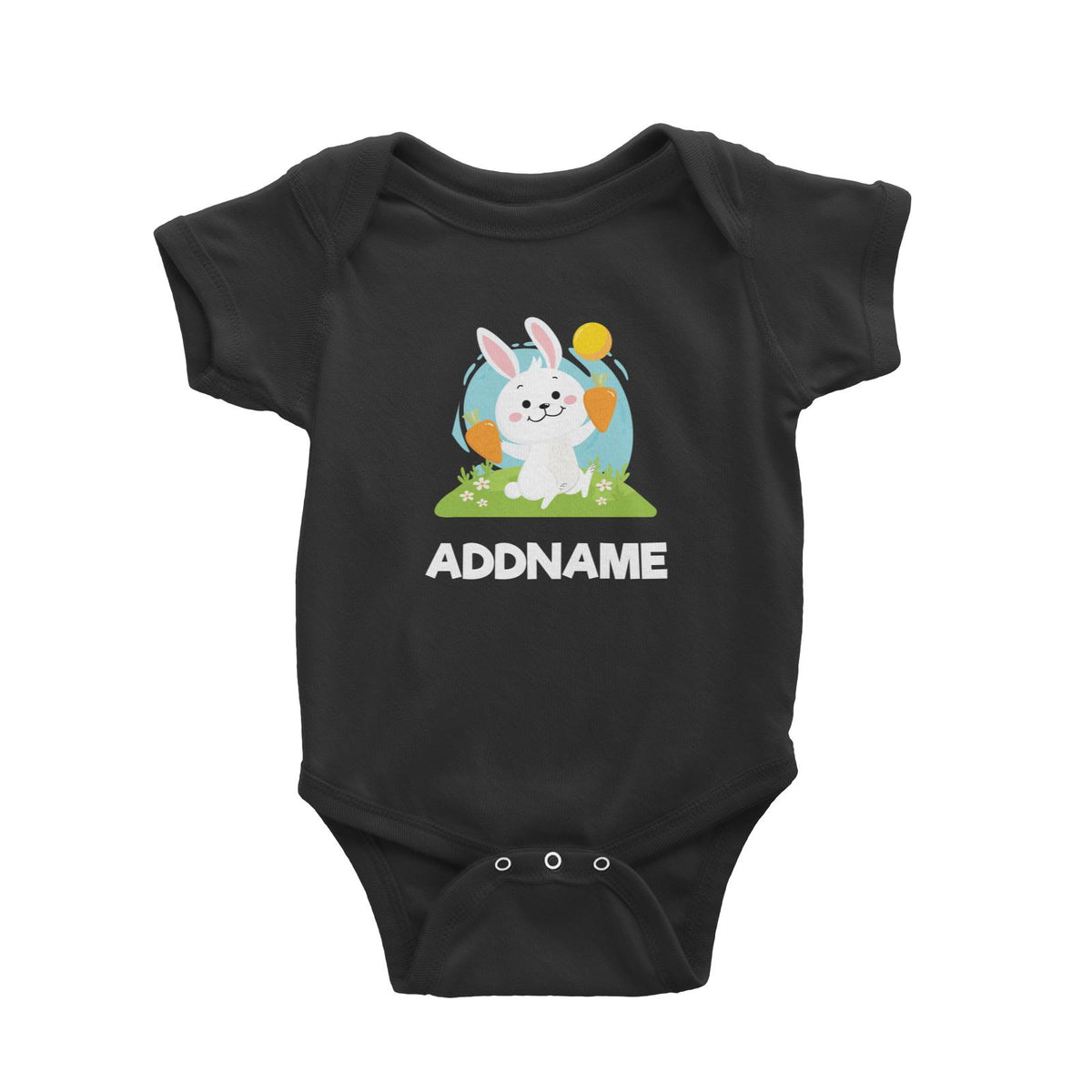 Greenery Rabbit  Baby Romper