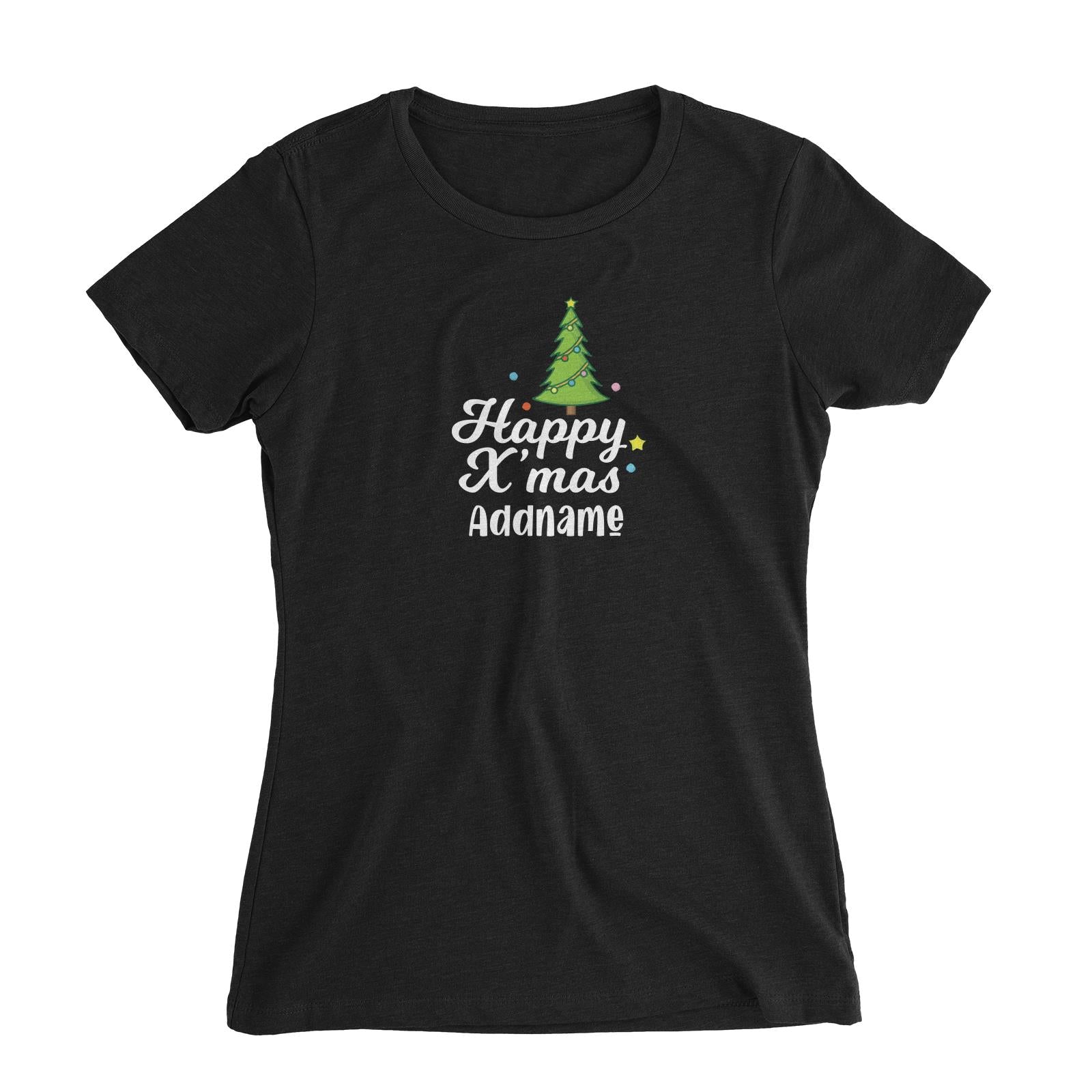 Christmas Series Christmas Tree Happy X'mas Women's Slim Fit T-Shirt