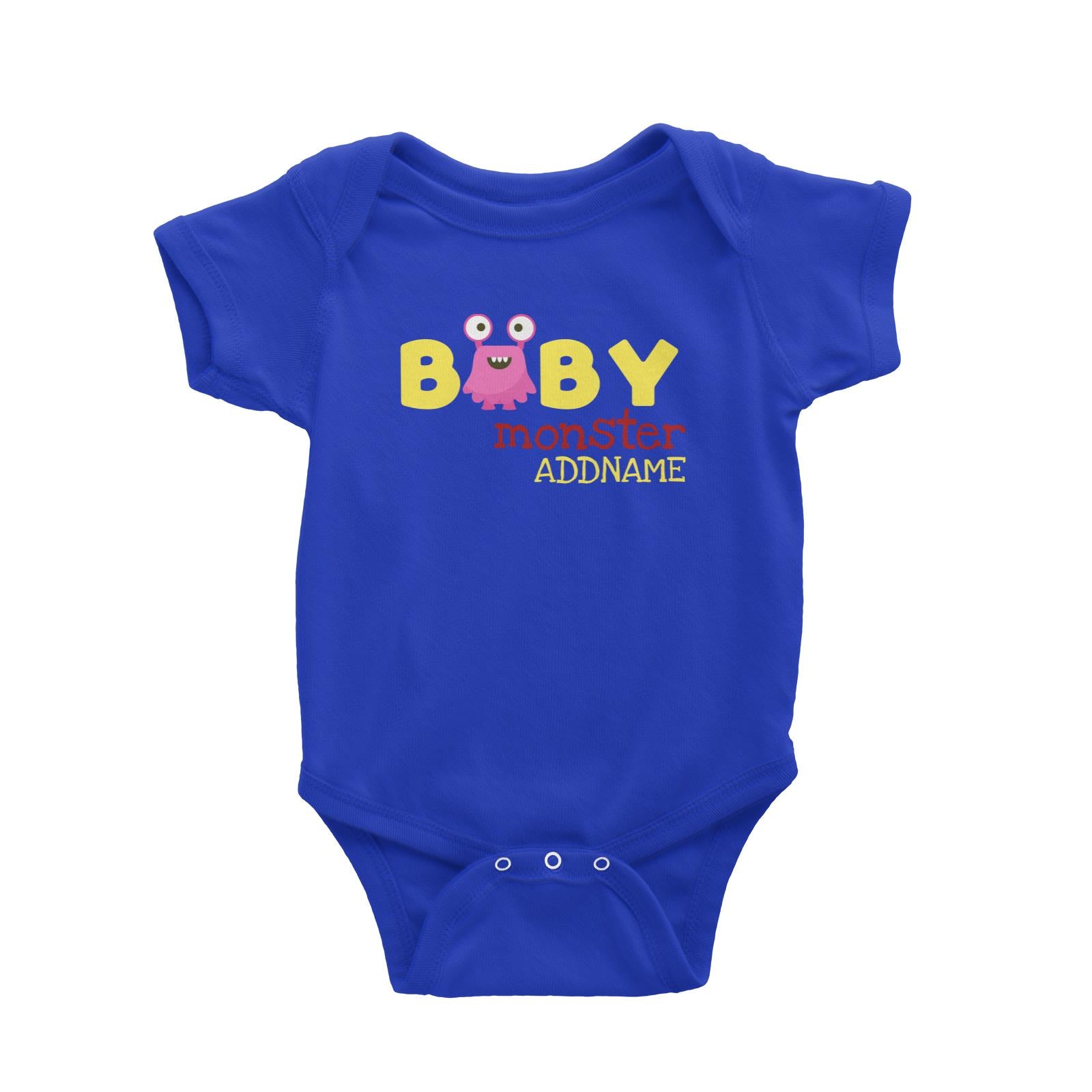 Pink Baby Monster Addname Baby Romper