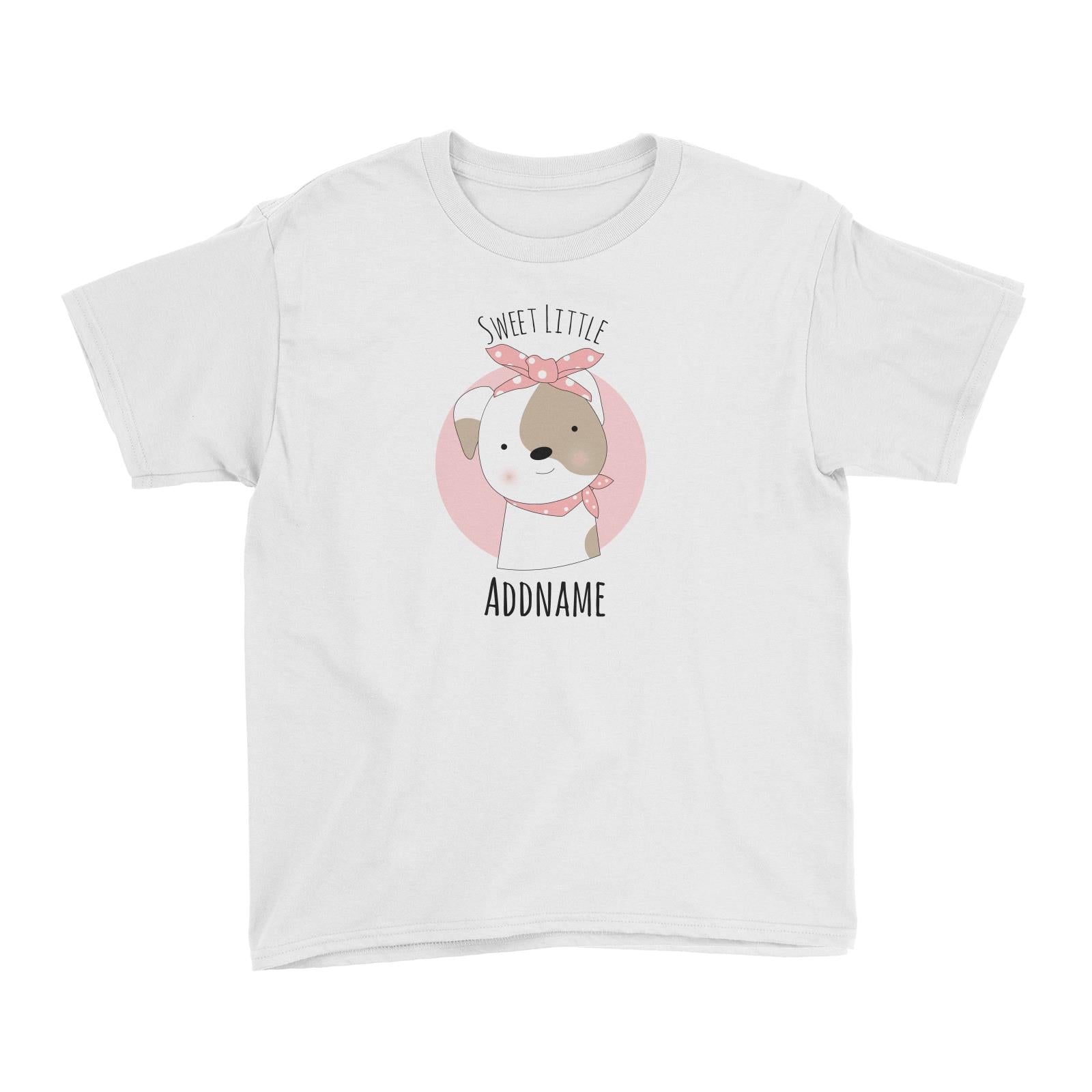 Sweet Animals Sketches Dog Sweet Little Addname Kid's T-Shirt