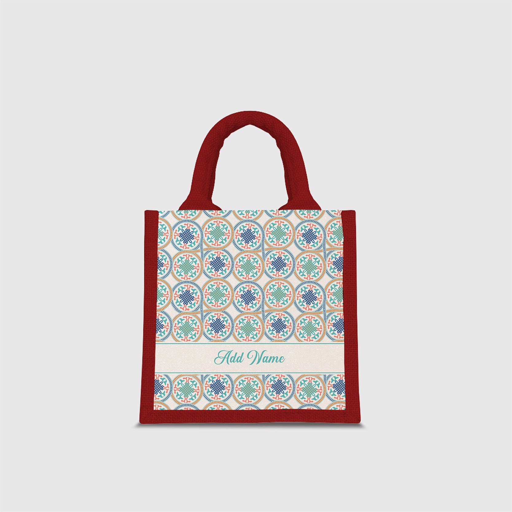 Moroccan Series Half Lining Lunch Bag  - Chahid Red