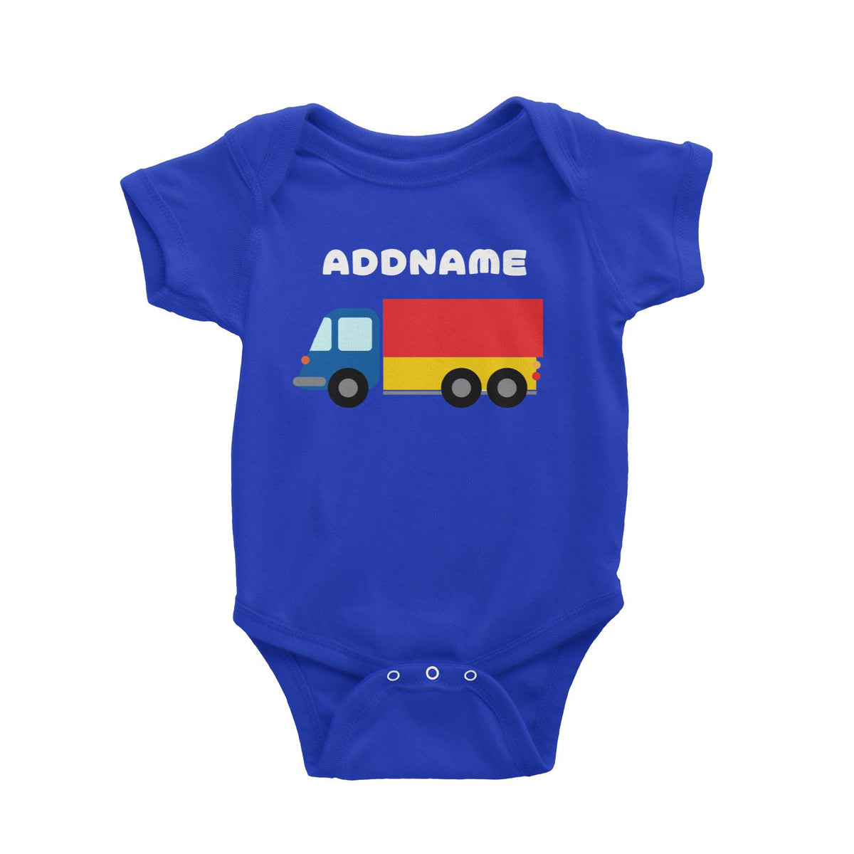 Transportation Truck Addname Baby Romper