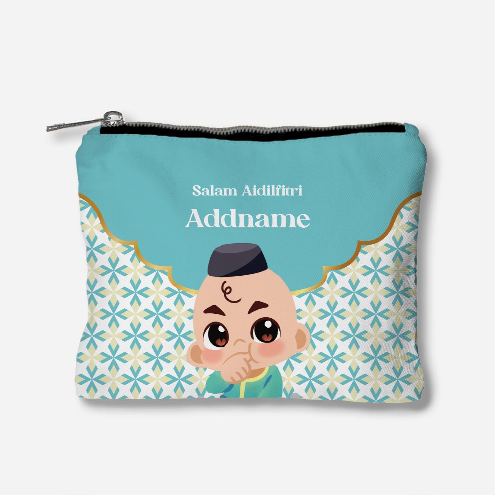 Seindah Lebaran Full Print Zipper Pouch - Achu