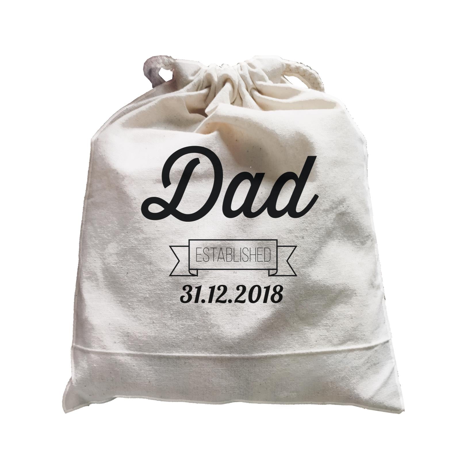 Dad Established Typography With Date Satchel