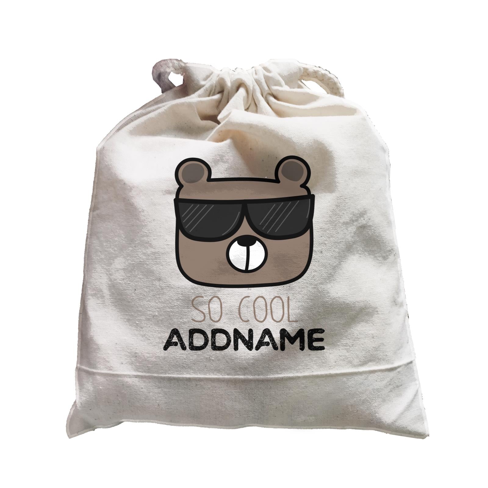 Cute Animals And Friends Series Cool Bear With Sunglasses Addname Satchel