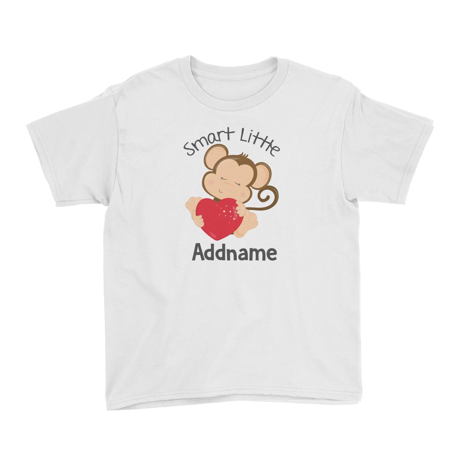 Animal Hearts Smart Little Monkey Addname Kid's T-Shirt