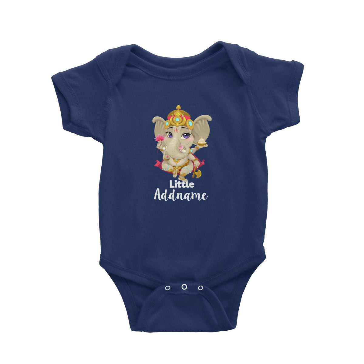Artistic Ganesha Little Addname Baby Romper