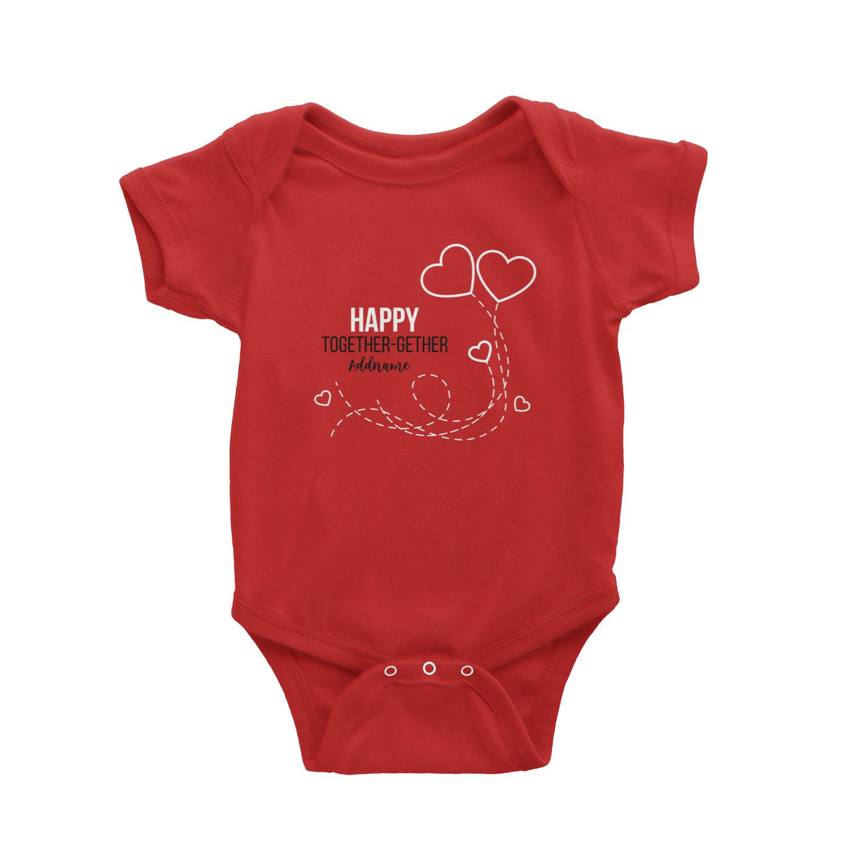 Happy Together Gether with Hearts Baby Romper