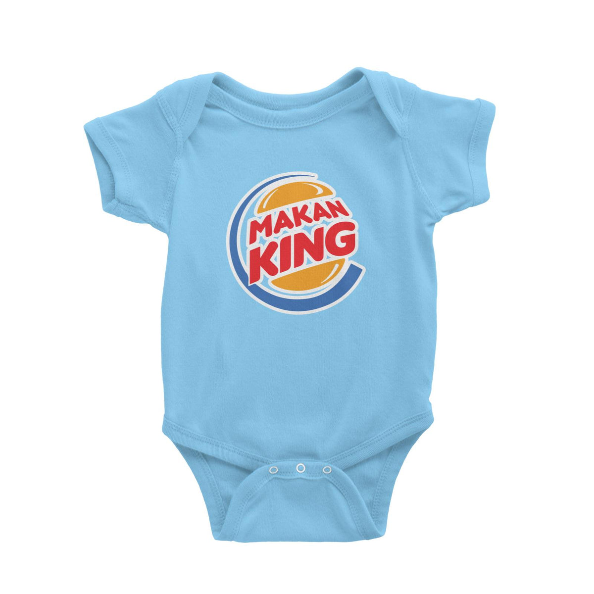 Slang Statement Makan King Baby Romper