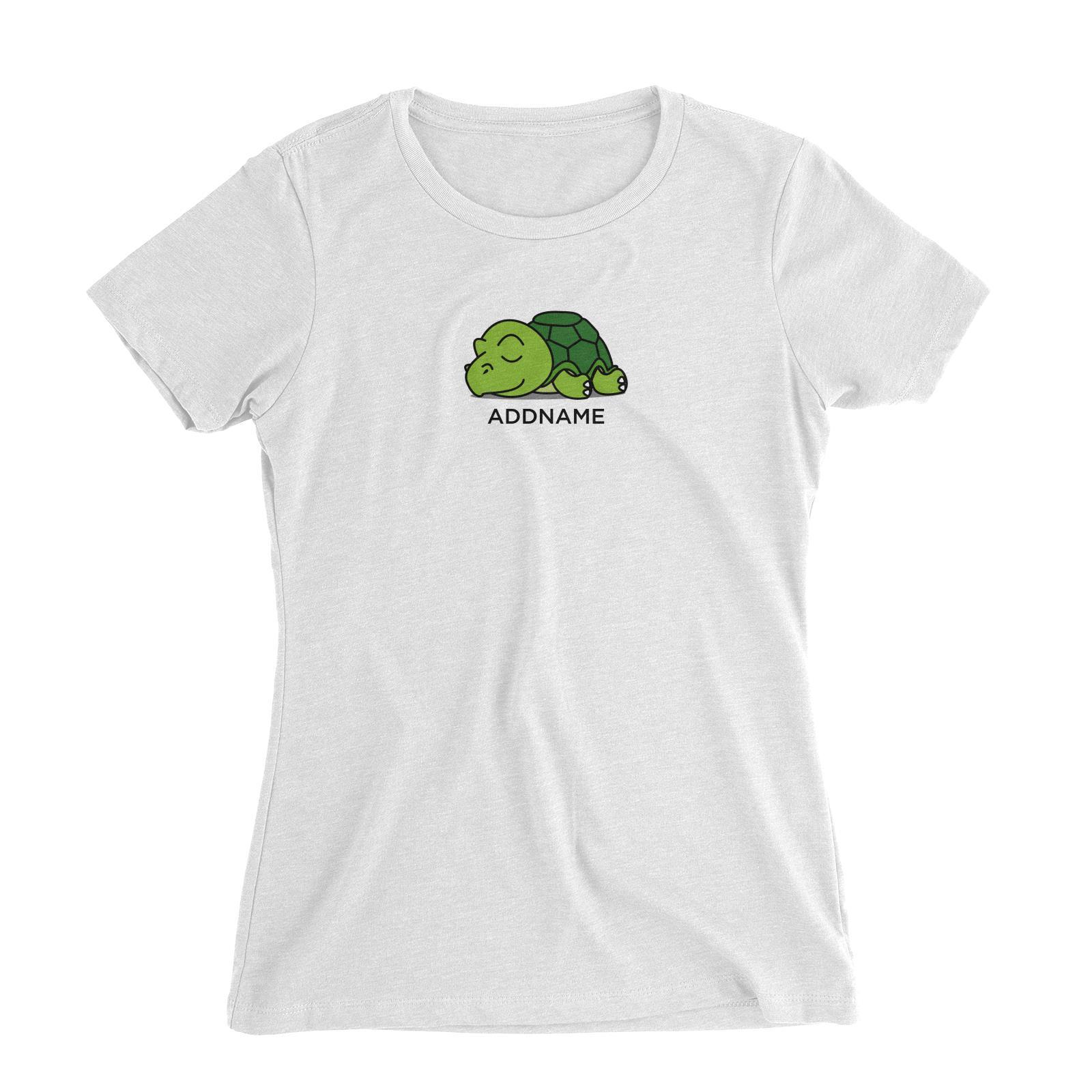 Lazy Tortoise Addname Women's Slim Fit T-Shirt