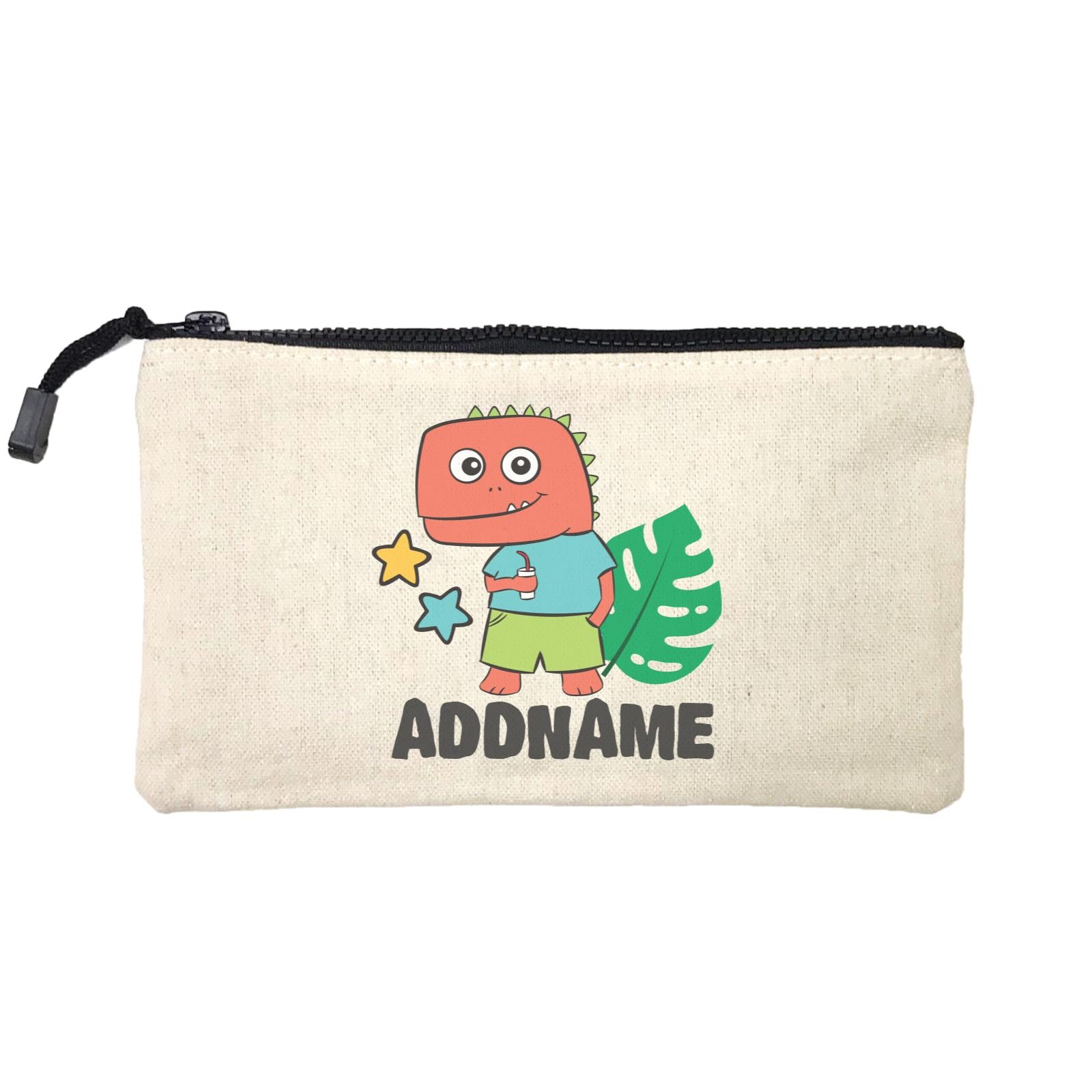 Super Cute Dinosaur Holding Drink Mini Accessories Stationery Pouch