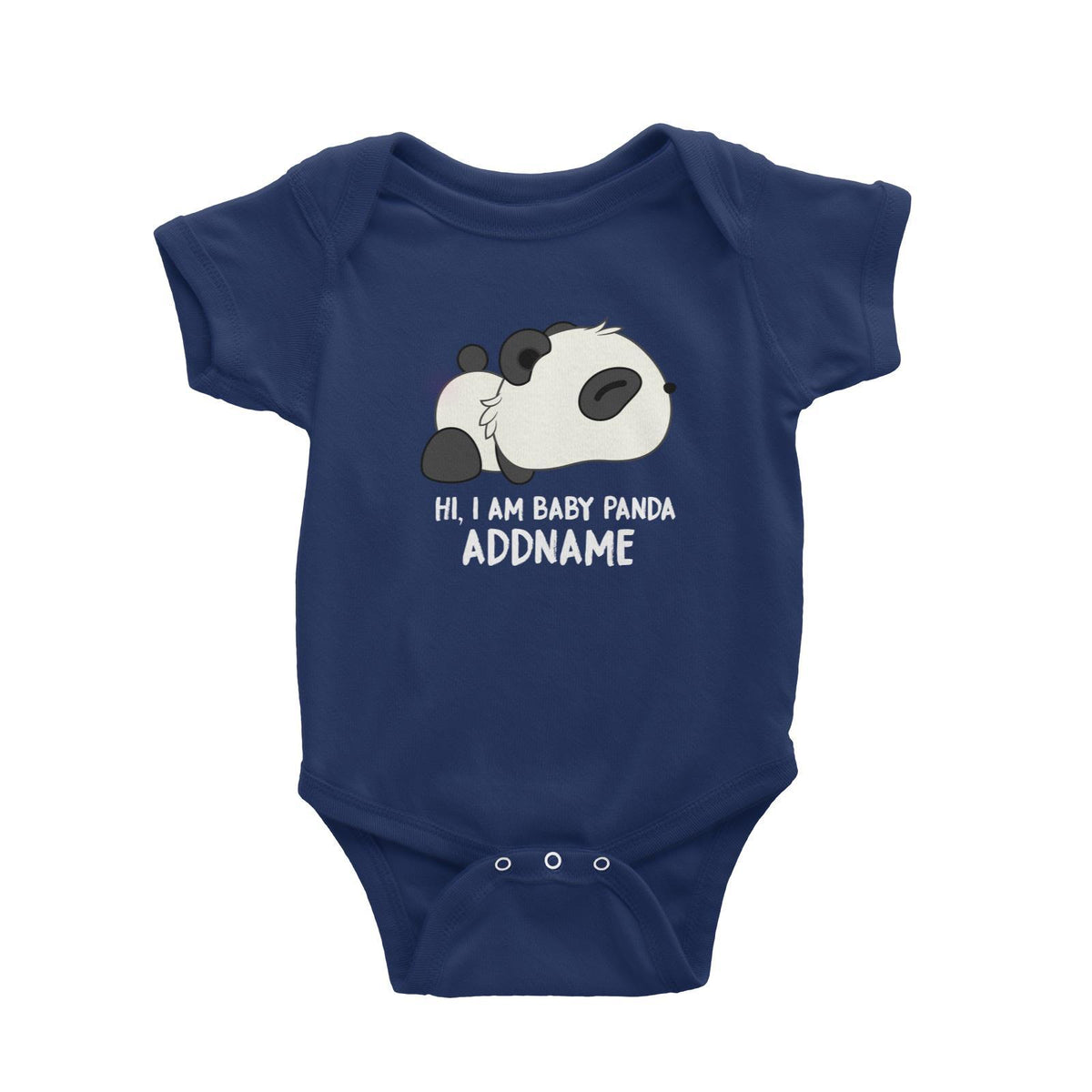 Hi I Am Sleeping Baby Panda with Addname Baby Romper