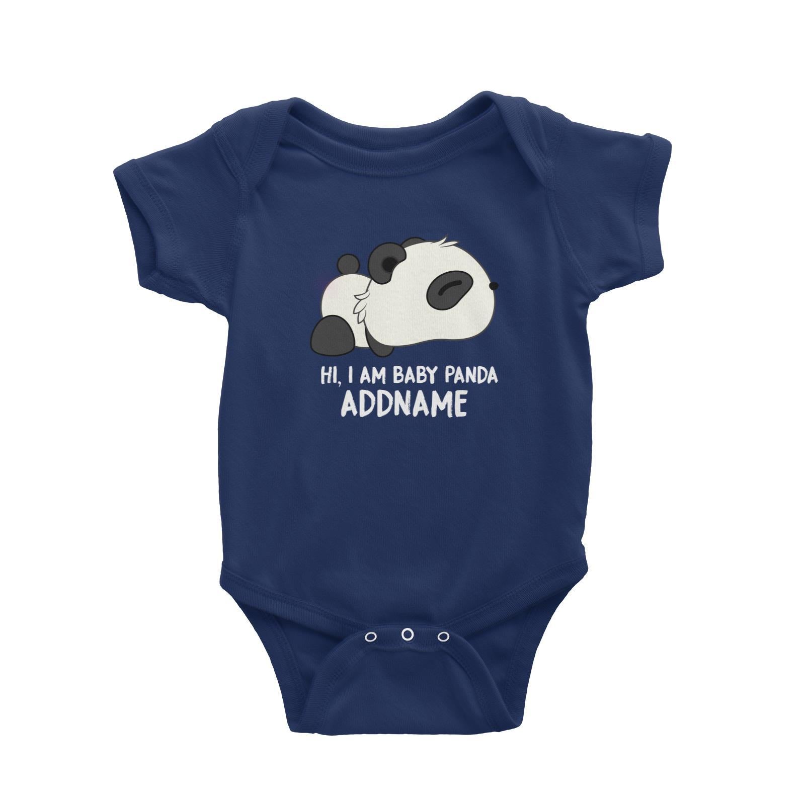 Hi I Am Sleeping Baby Panda with Addname Baby Romper
