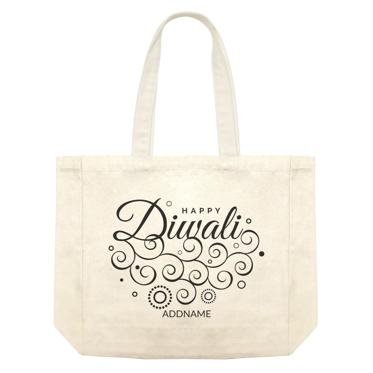 Decorative Happy Diwali Greetings Addname Shopping Bag