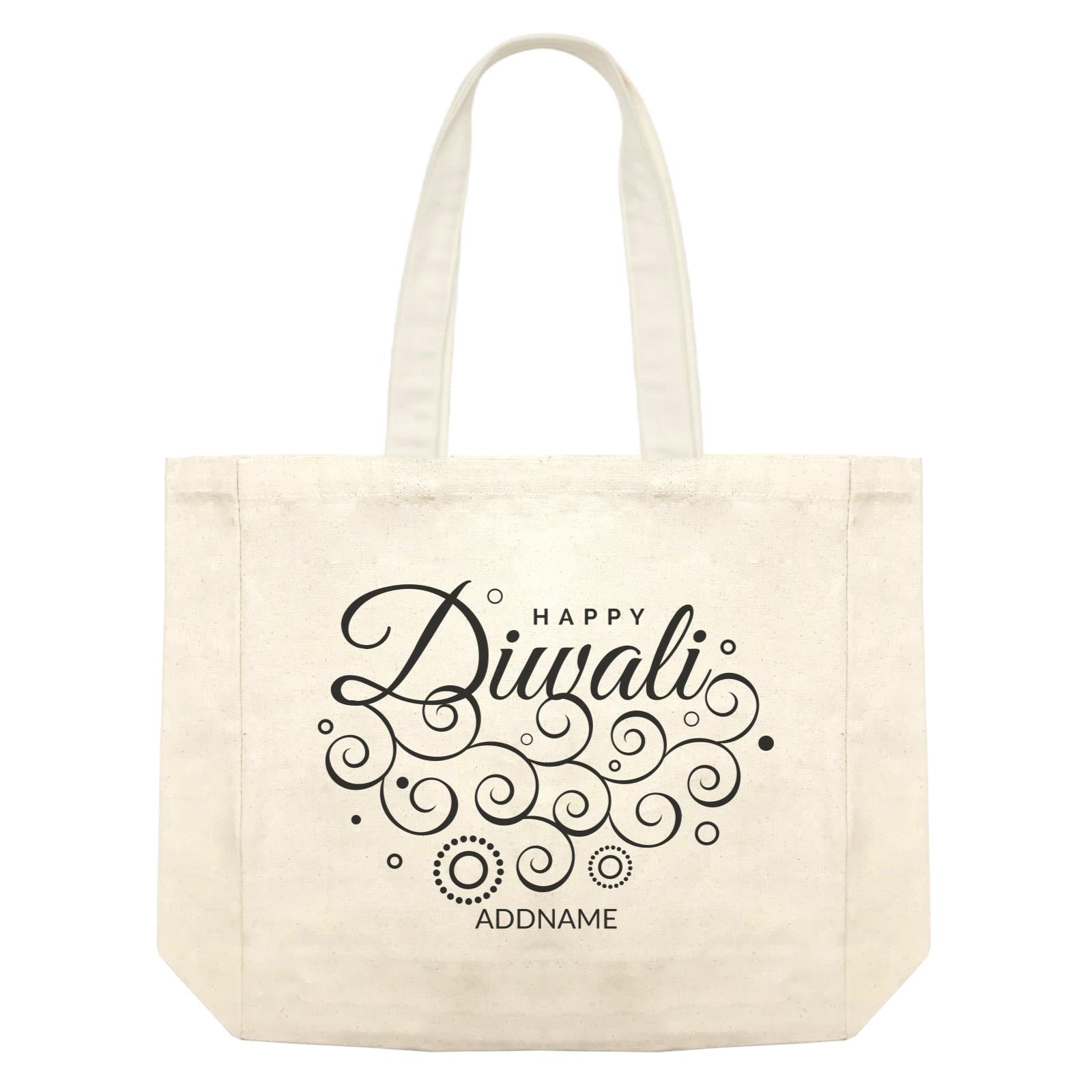 Decorative Happy Diwali Greetings Addname Shopping Bag