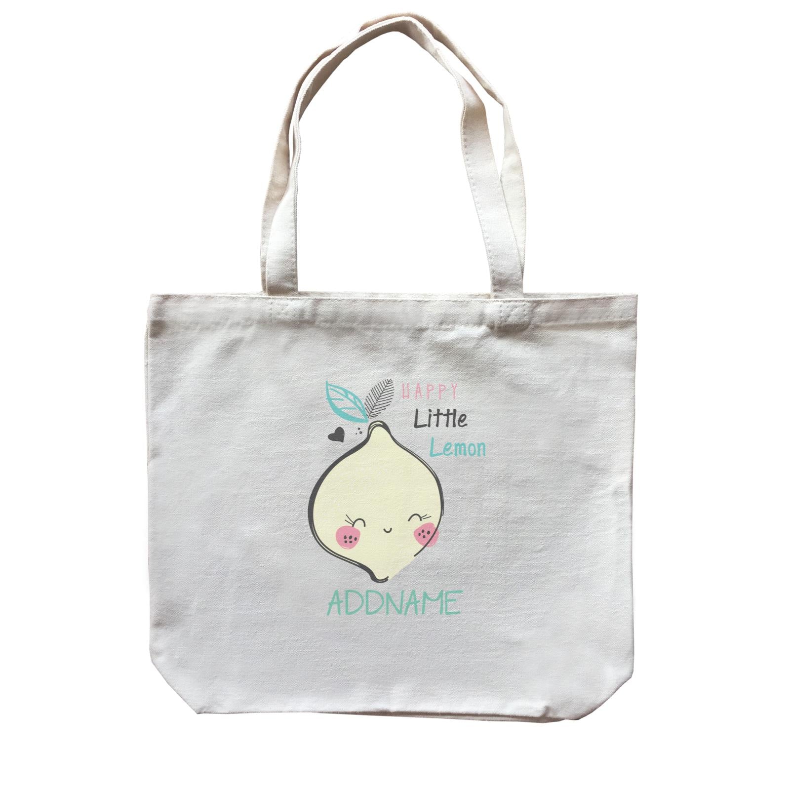 Cool Vibrant Series Happy Little Lemon Addname Canvas Bag
