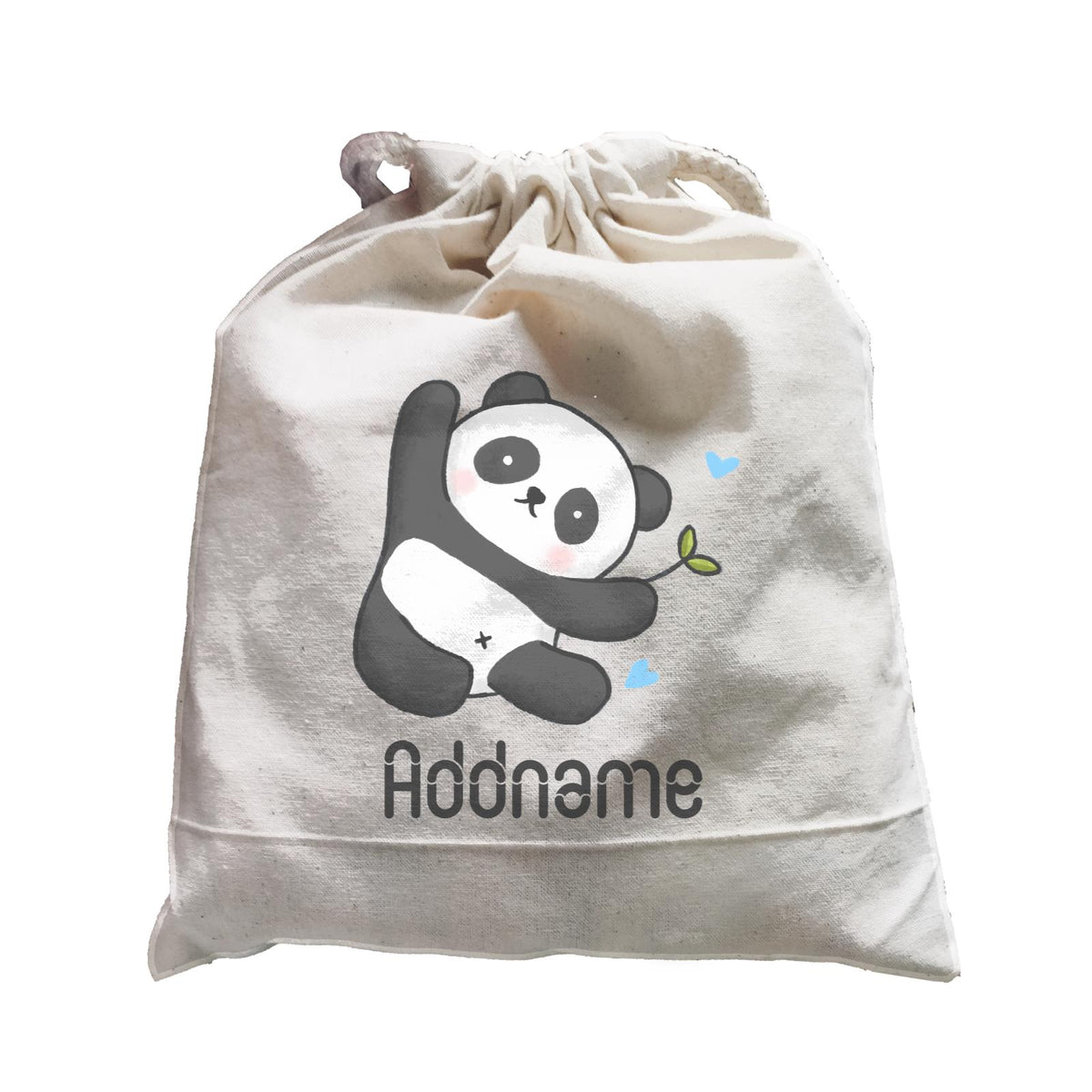 Cute Hand Drawn Style Panda Addname Satchel