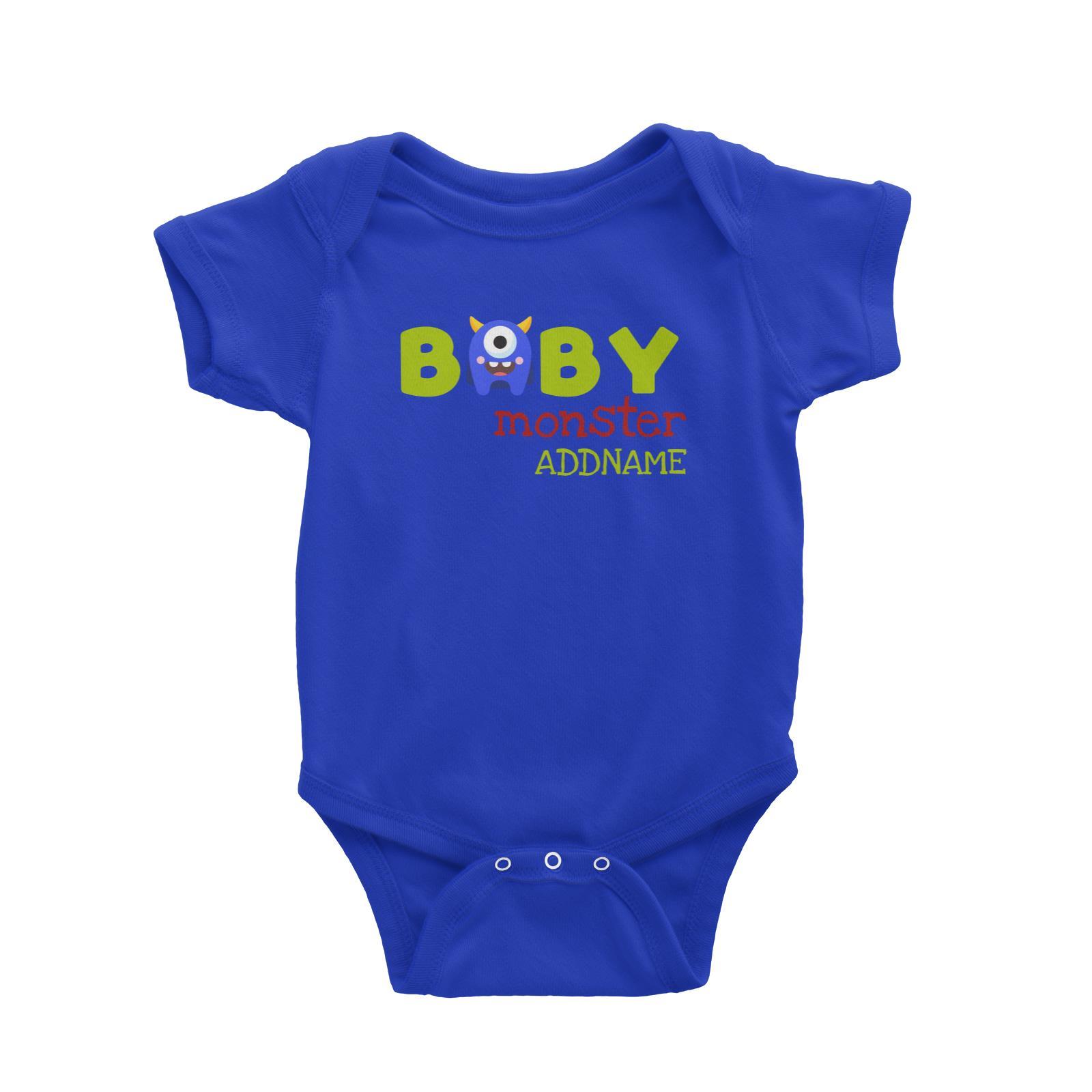 Blue Baby Monster Addname Baby Romper