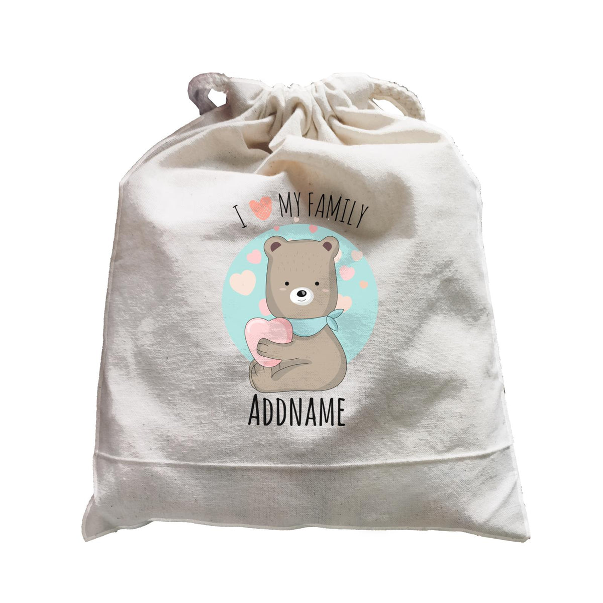 Sweet Animals Sketches Bear I Love My Family Satchel