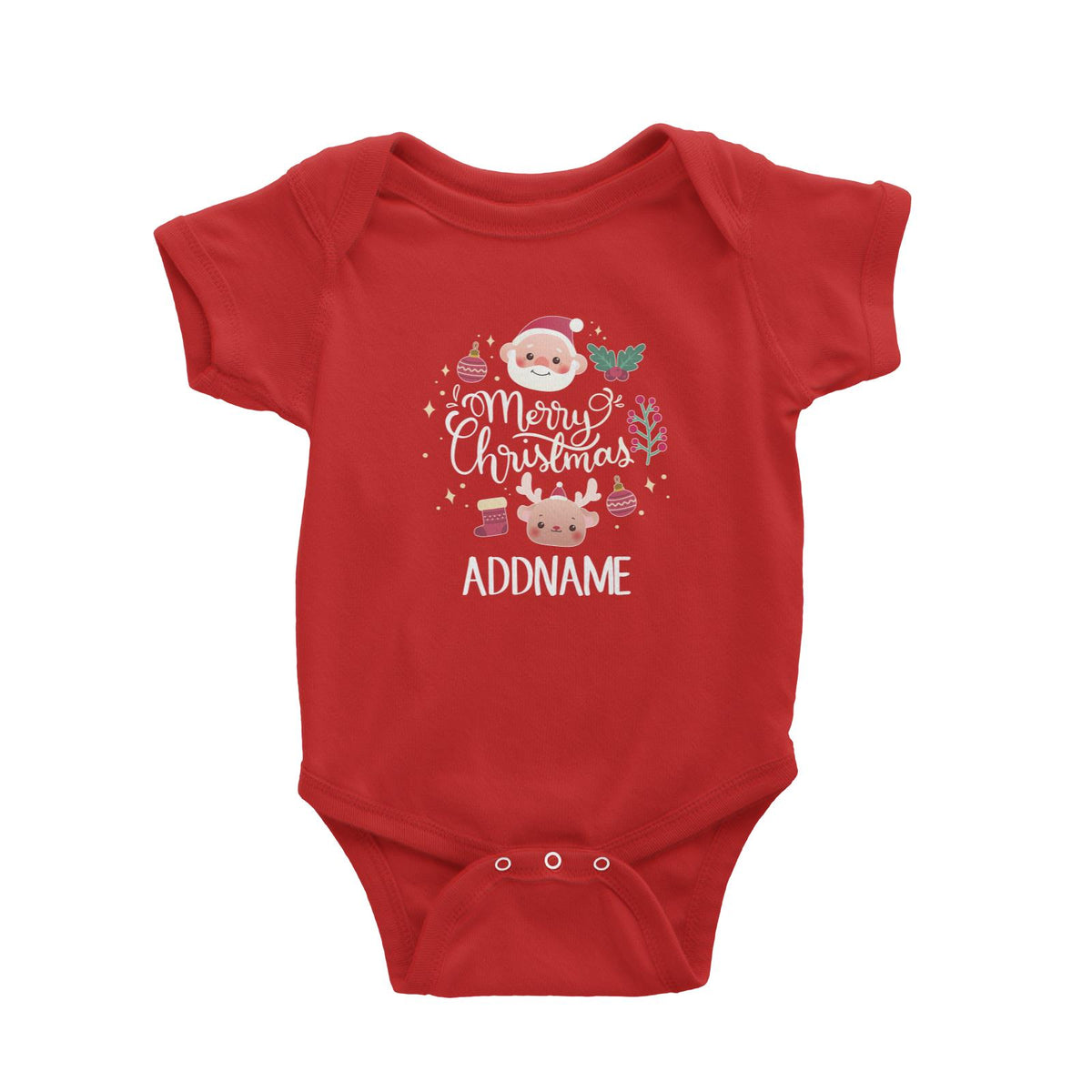 Christmas Cute Animal Series Merry Christmas Baby Romper