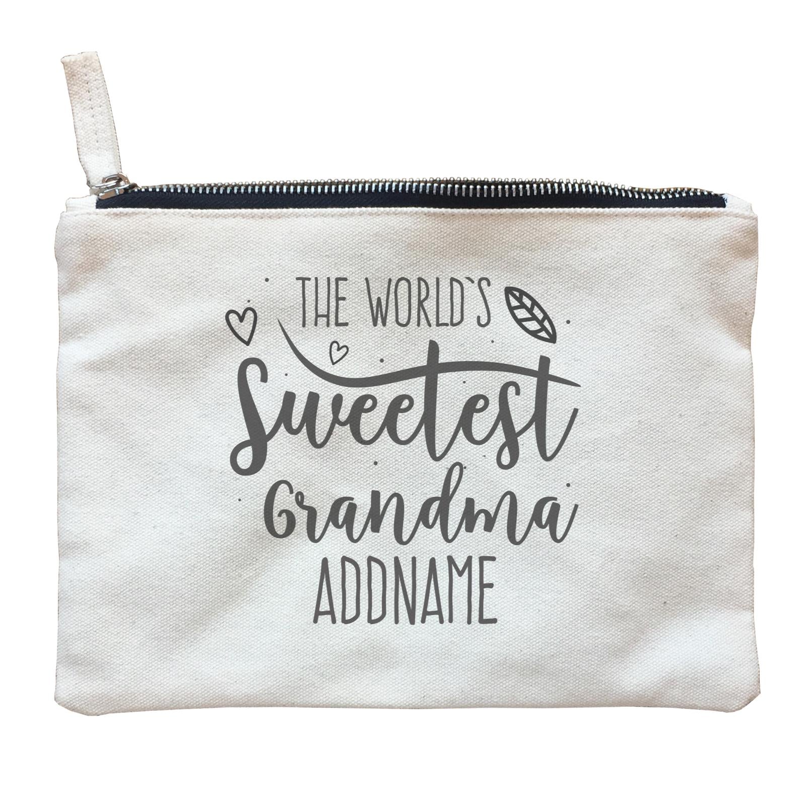 Sweet Mom Quotes 3 The Worlds Sweetest Grandma Addname Zipper Pouch