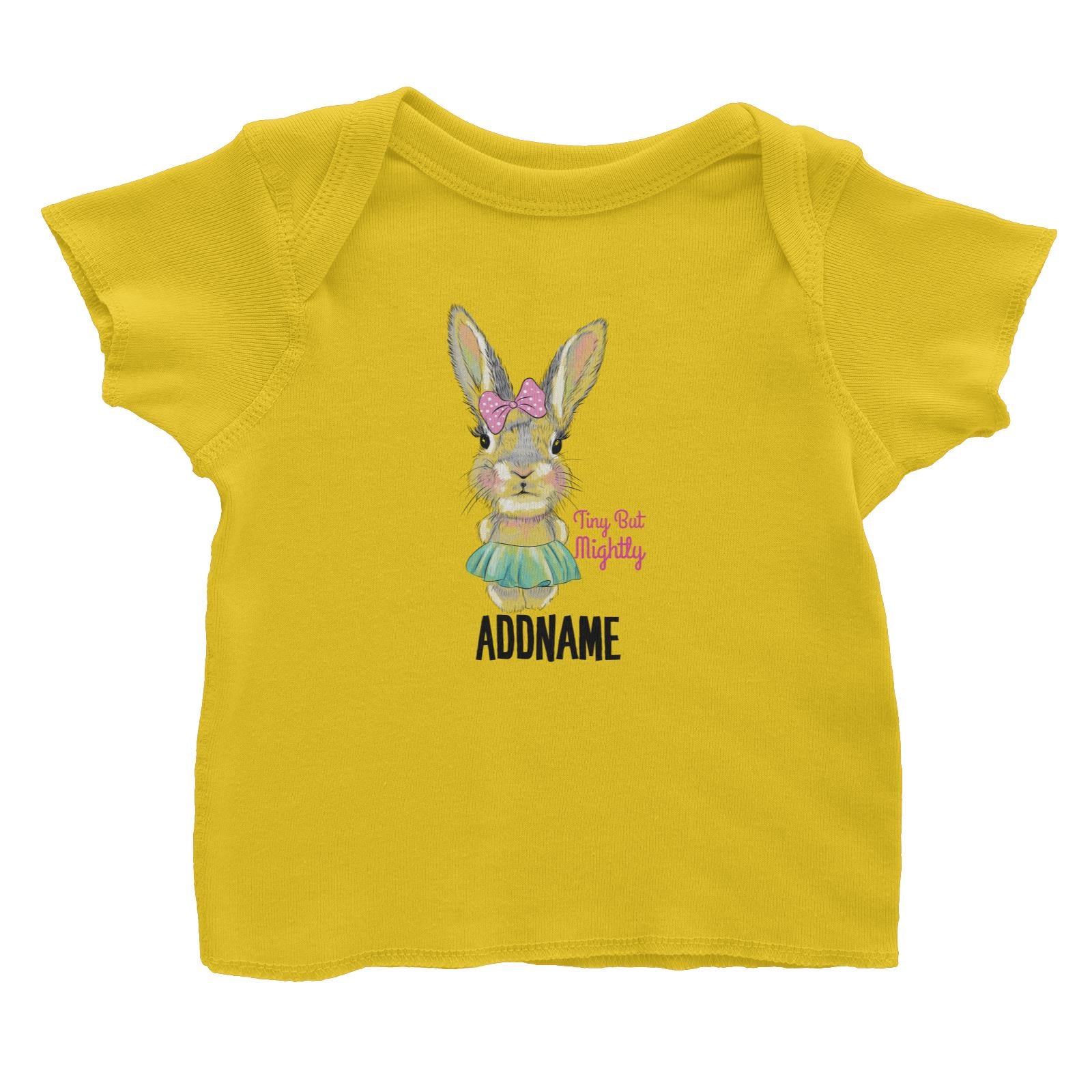 Cool Vibrant Series Tiny But Mightly Bunny Addname Baby T-Shirt