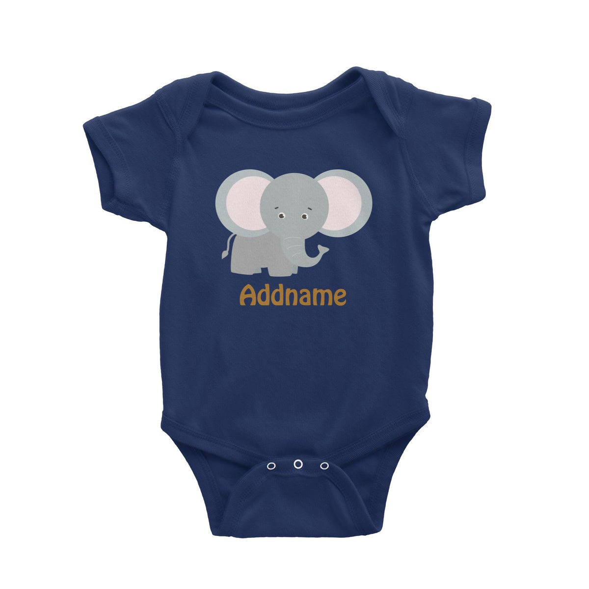 Animal Safari Jungle Elephant Addname Baby Romper