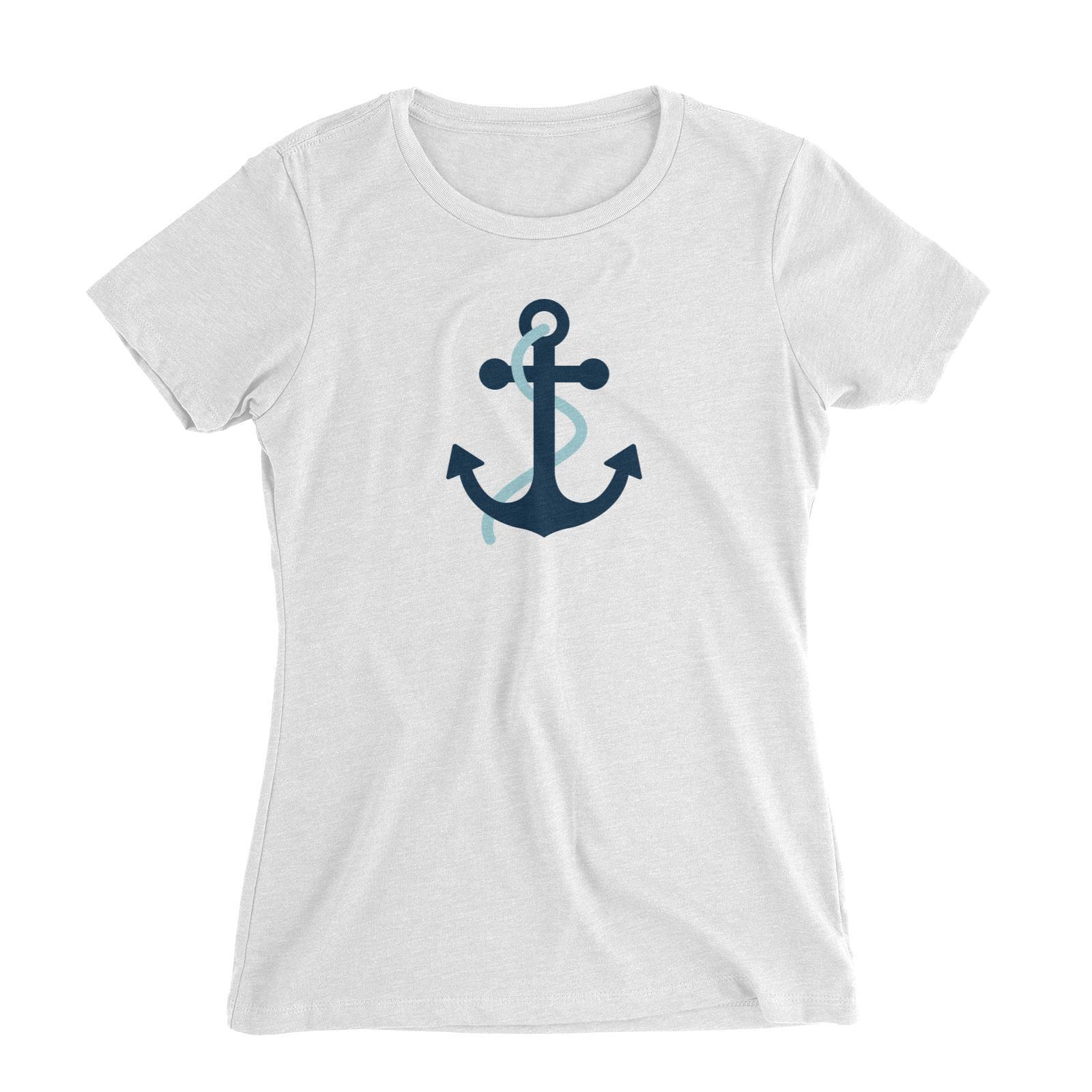 Sailor Anchor Blue Women's Slim Fit T-Shirt  Matching Family Personalizable Designs