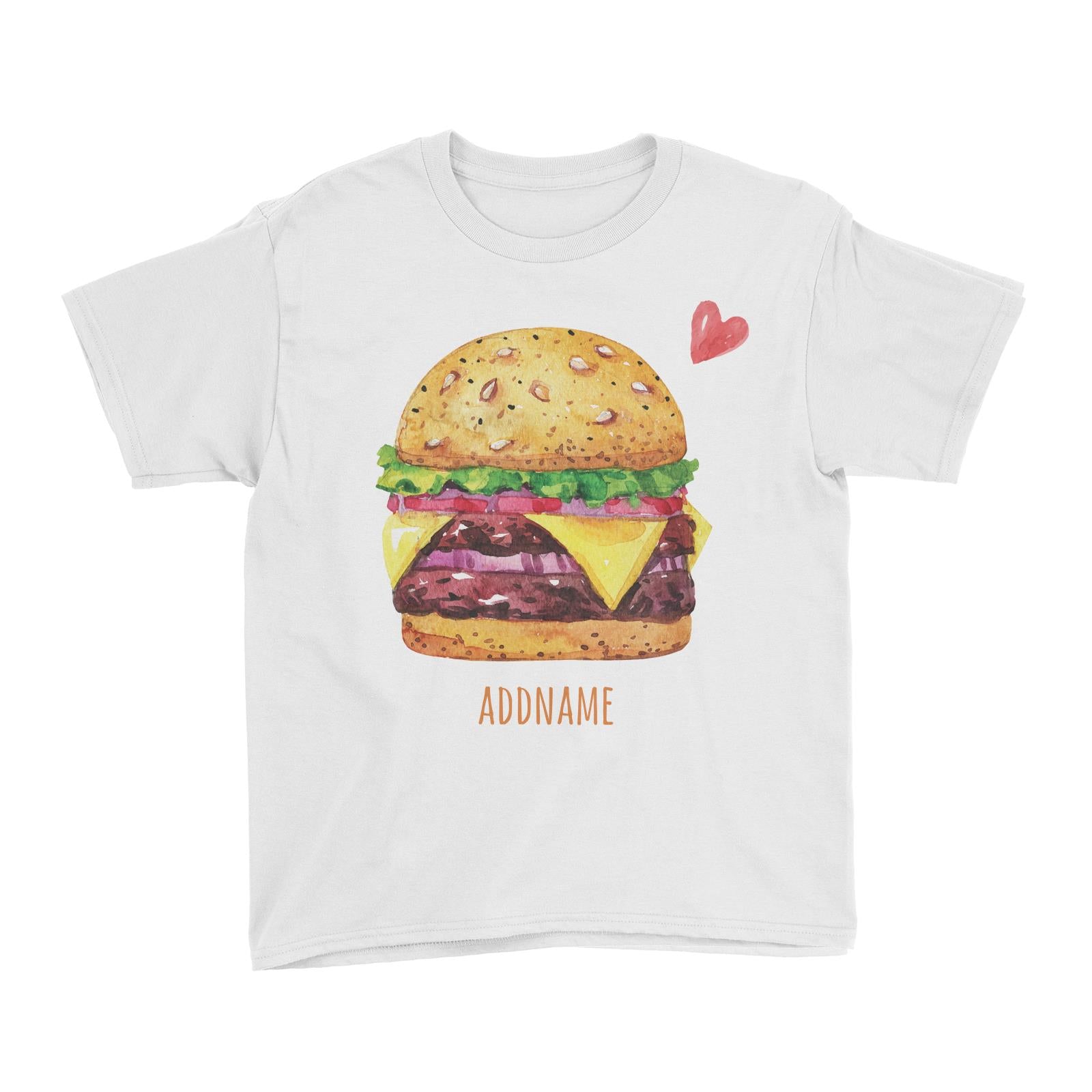 Burger White Kid's T-Shirt