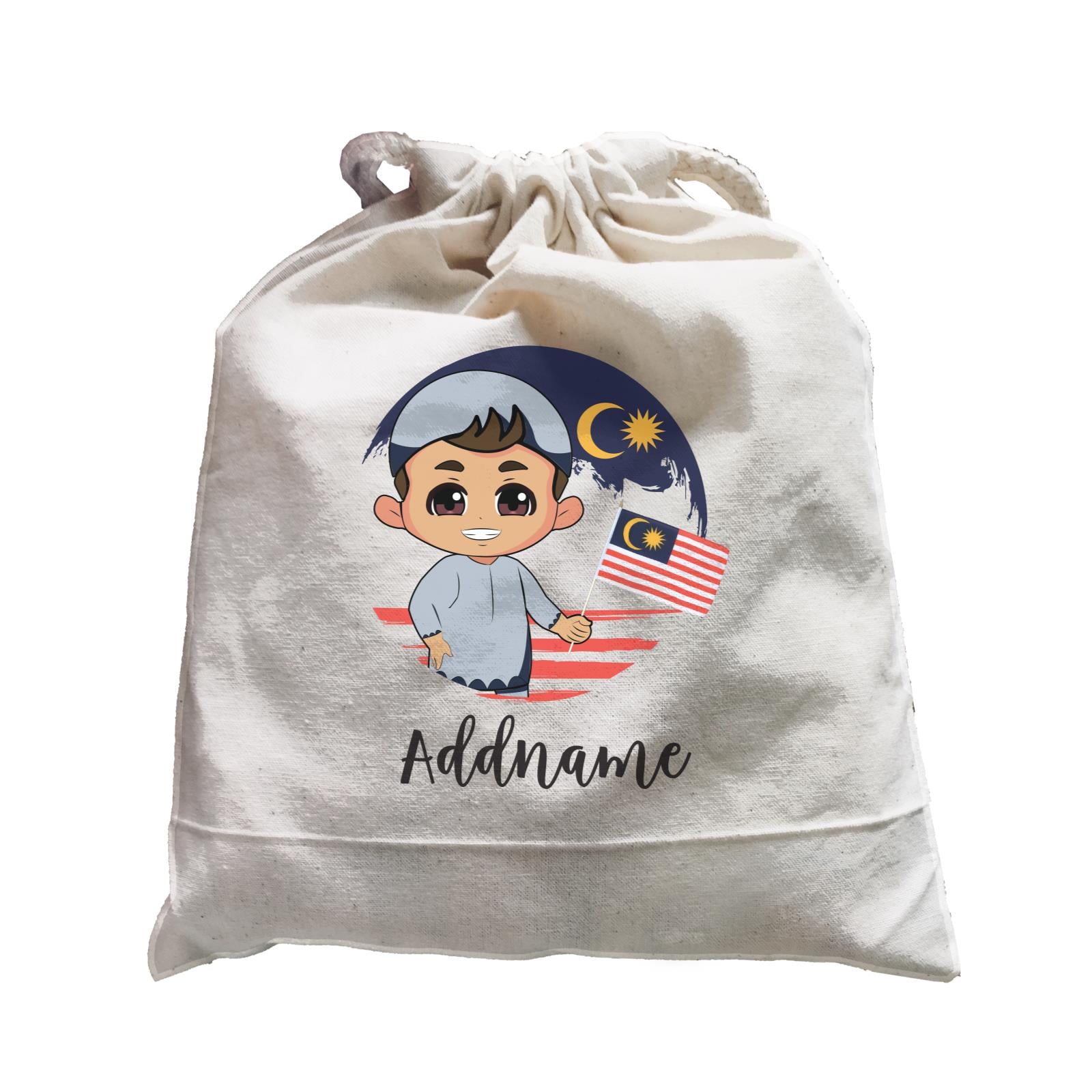 Merdeka Series Round Flag Malay Boy Addname Satchel